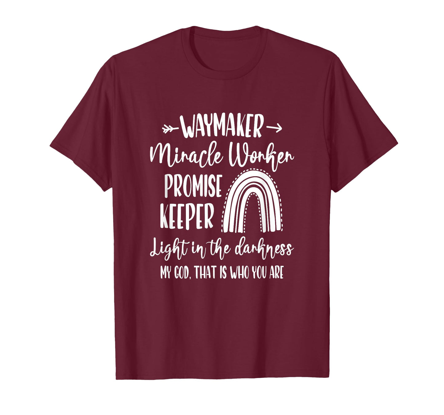 Kids Waymaker Miracle Worker Rainbow Christian T-Shirt
