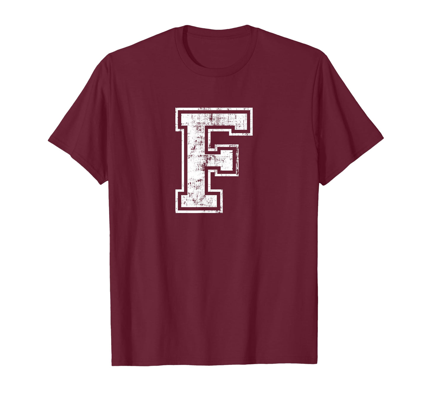 Letter F Uppercase Alphabet Initial School College Varsity T-Shirt