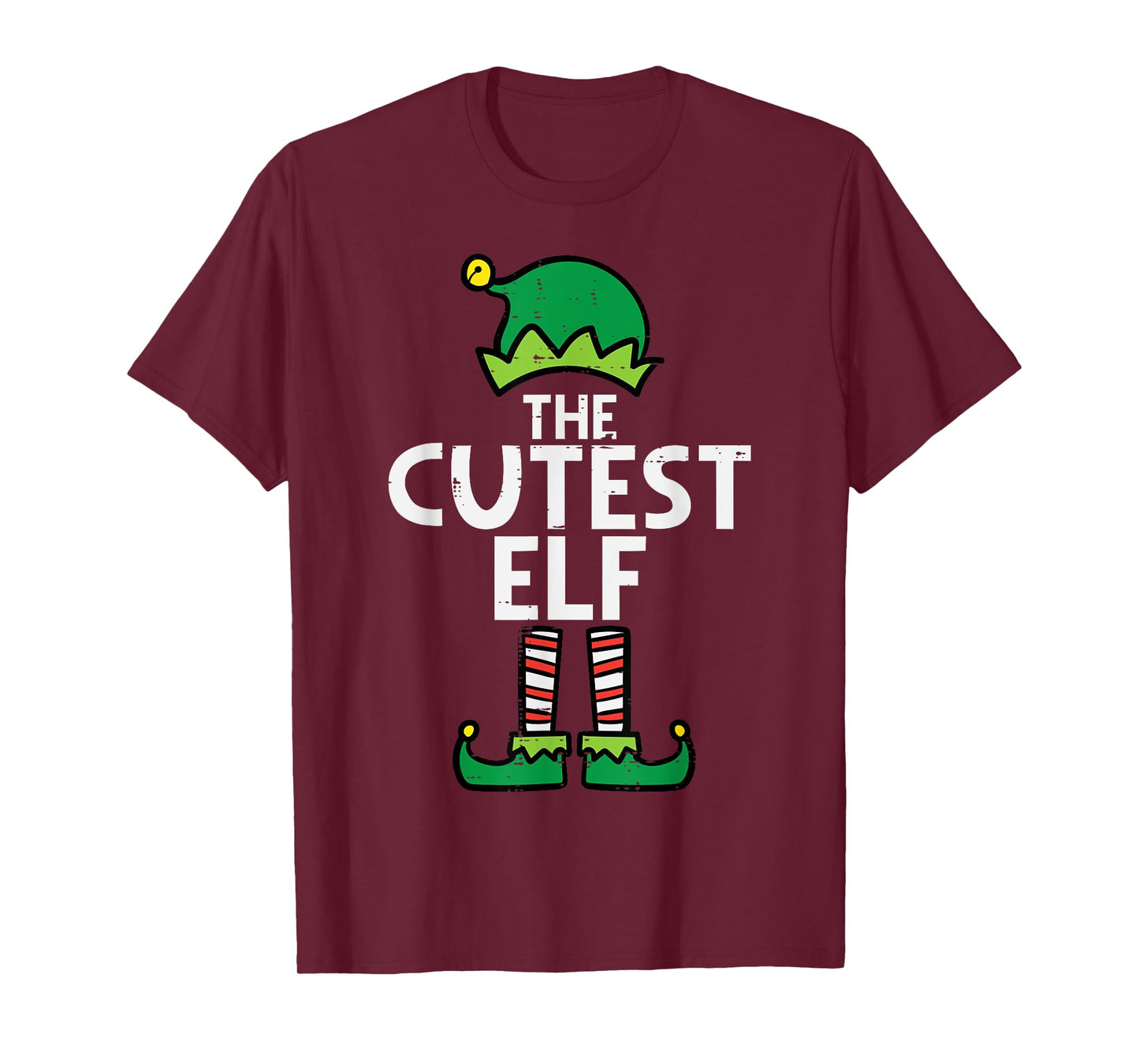 Christmas The Cutest Elf Xmas Family Matching Boys Girls Kid T-Shirt