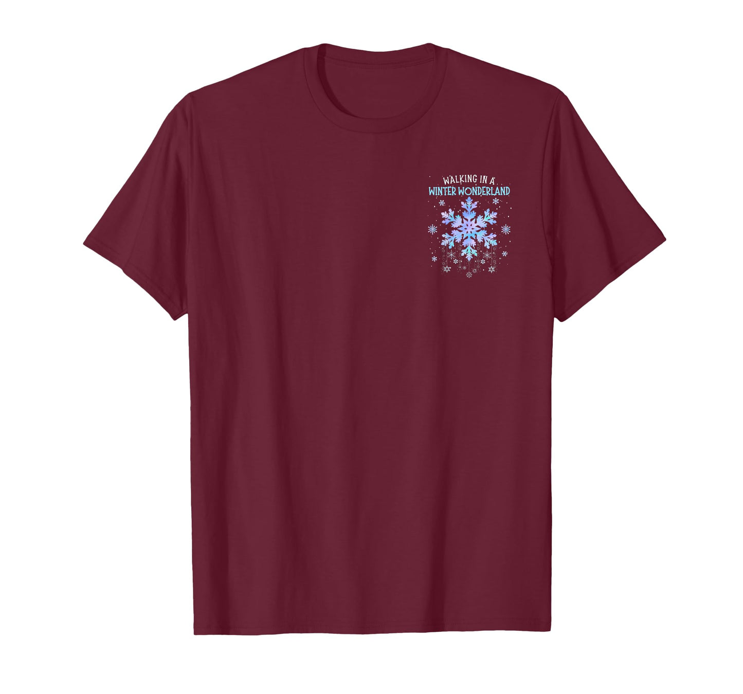 Walking in A Winter Wonderland Tie Dye Snowflake Christmas T-Shirt