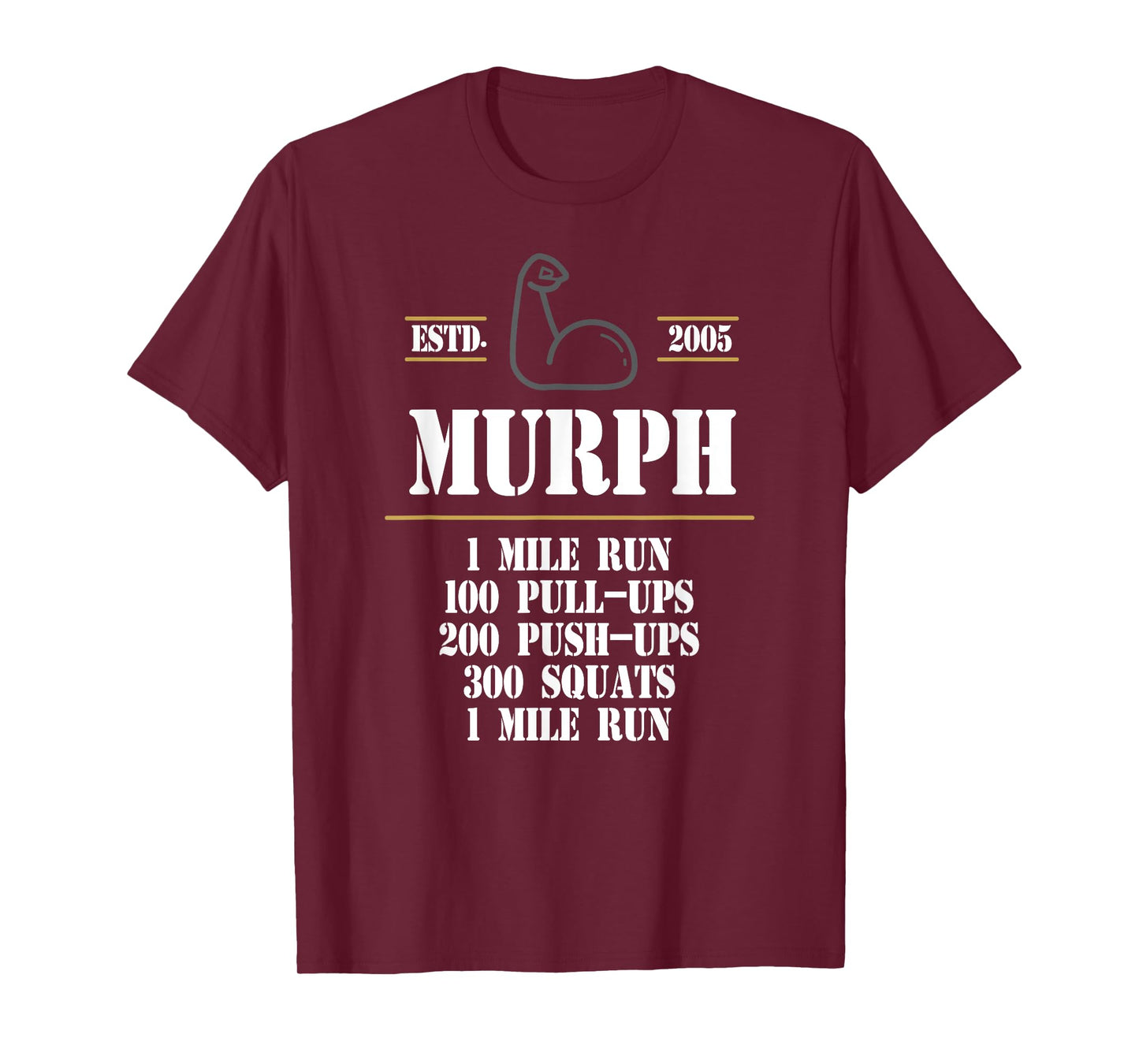 Murph Workout Exercise Challenge Patriotic WOD Gift T-Shirt T-Shirt