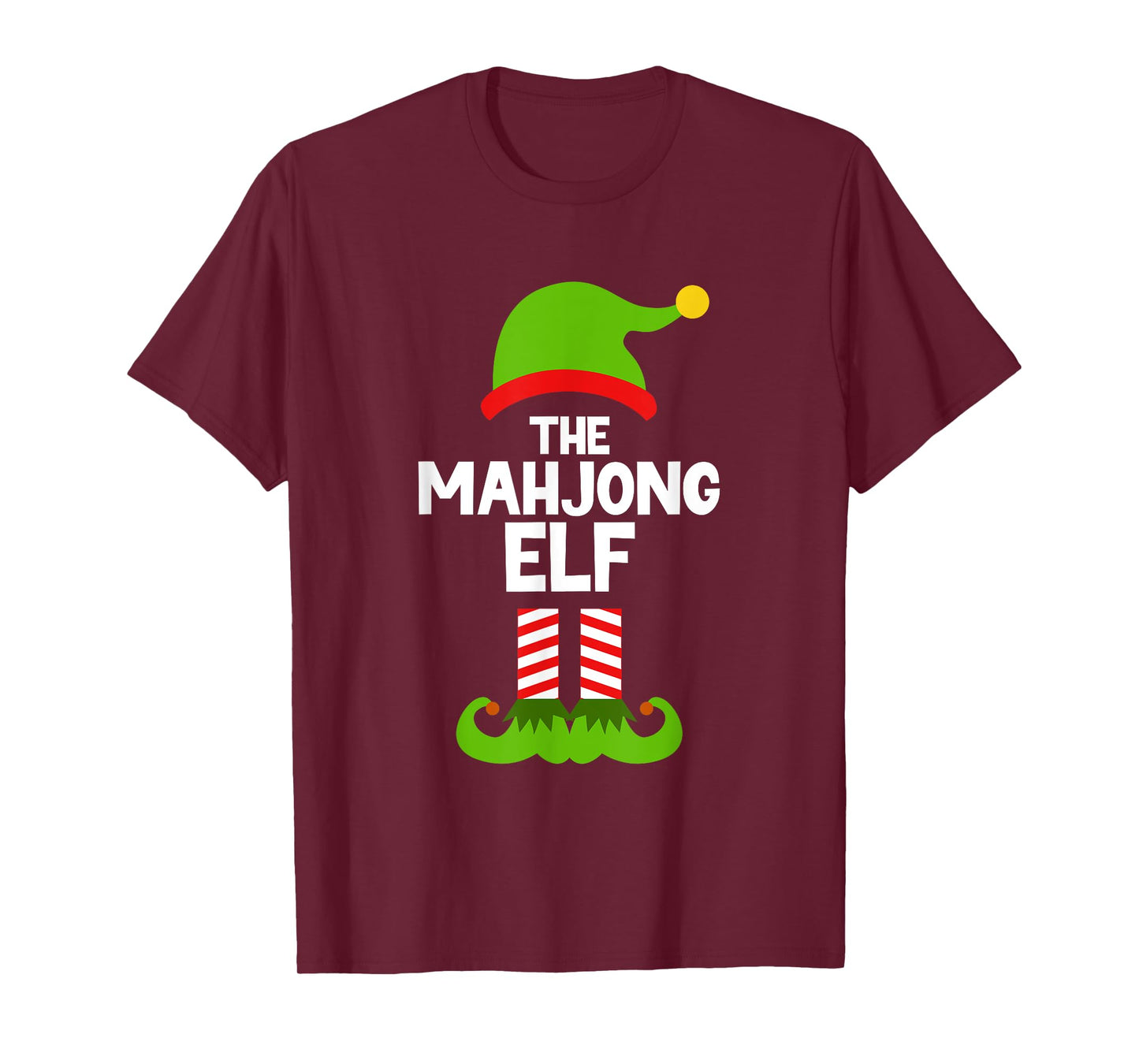 Funny The Mahjong Elf Christmas Family Party Pajama T-Shirt
