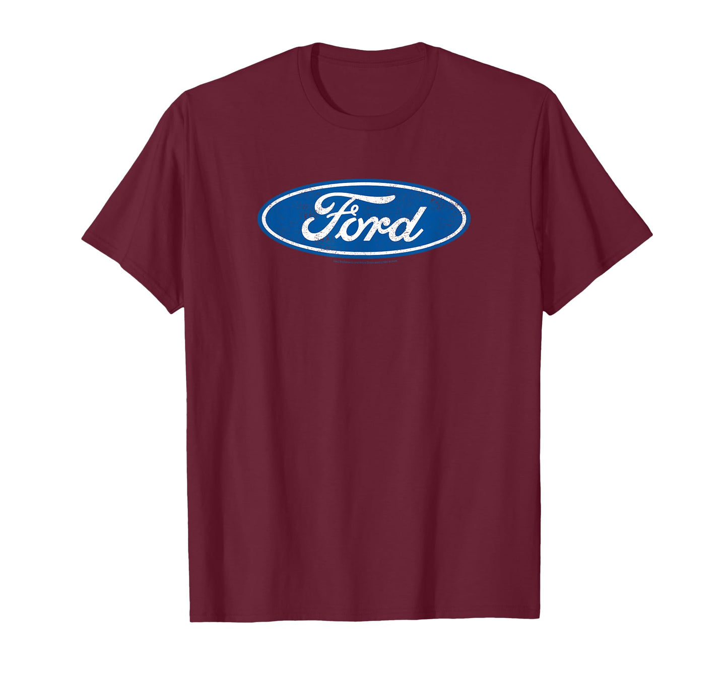 Ford - Distressed Blue Oval Logo T-Shirt