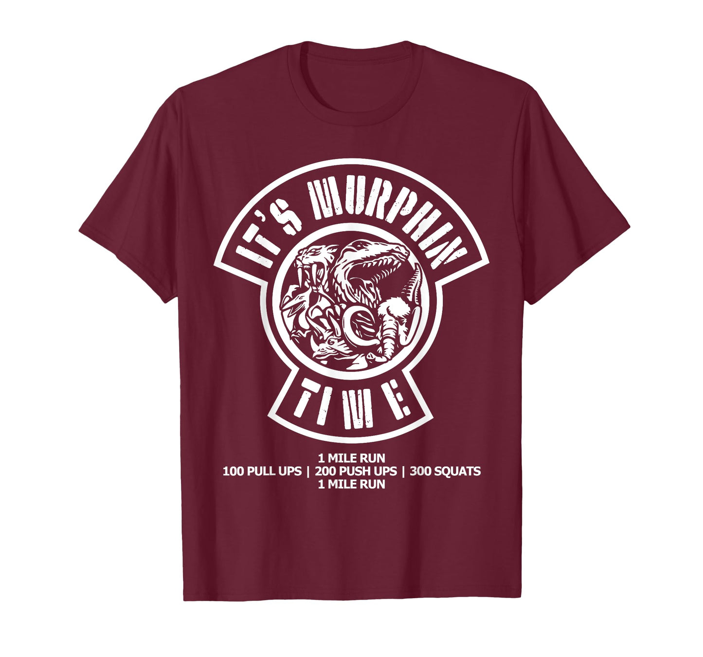 Murph Memorial Day Workout WOD Retro It's Murphin Time Funny T-Shirt
