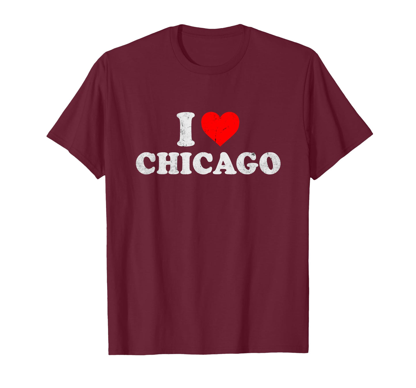 I Love Chicago Distressed Vintage Windy City Pride T-Shirt