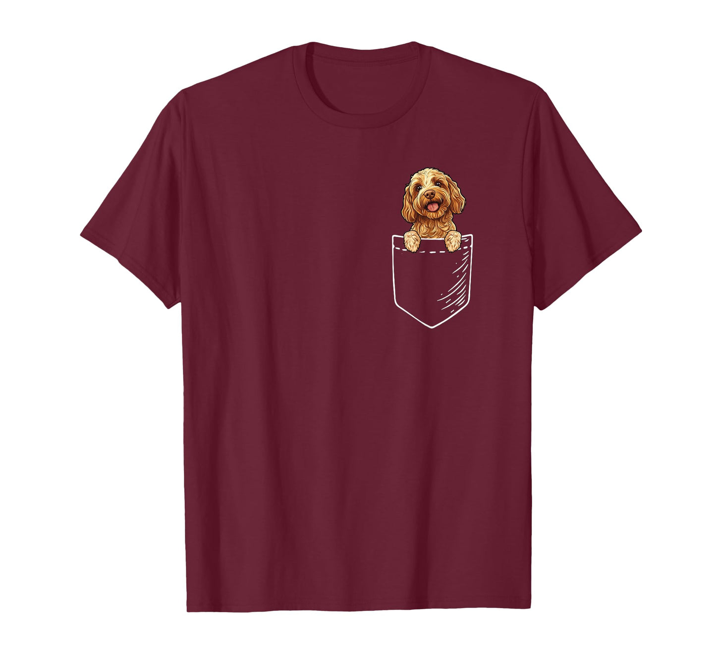 Cute Illustration Pocket Cockapoo Lover T-Shirt