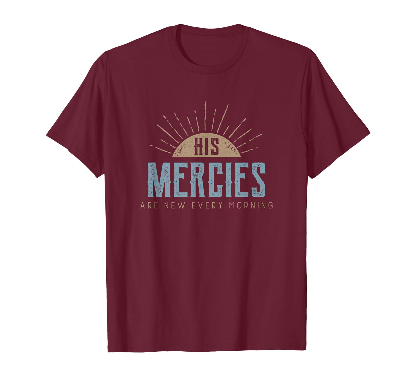 Retro distressed Sun - His mercies are new every morning T-Shirt