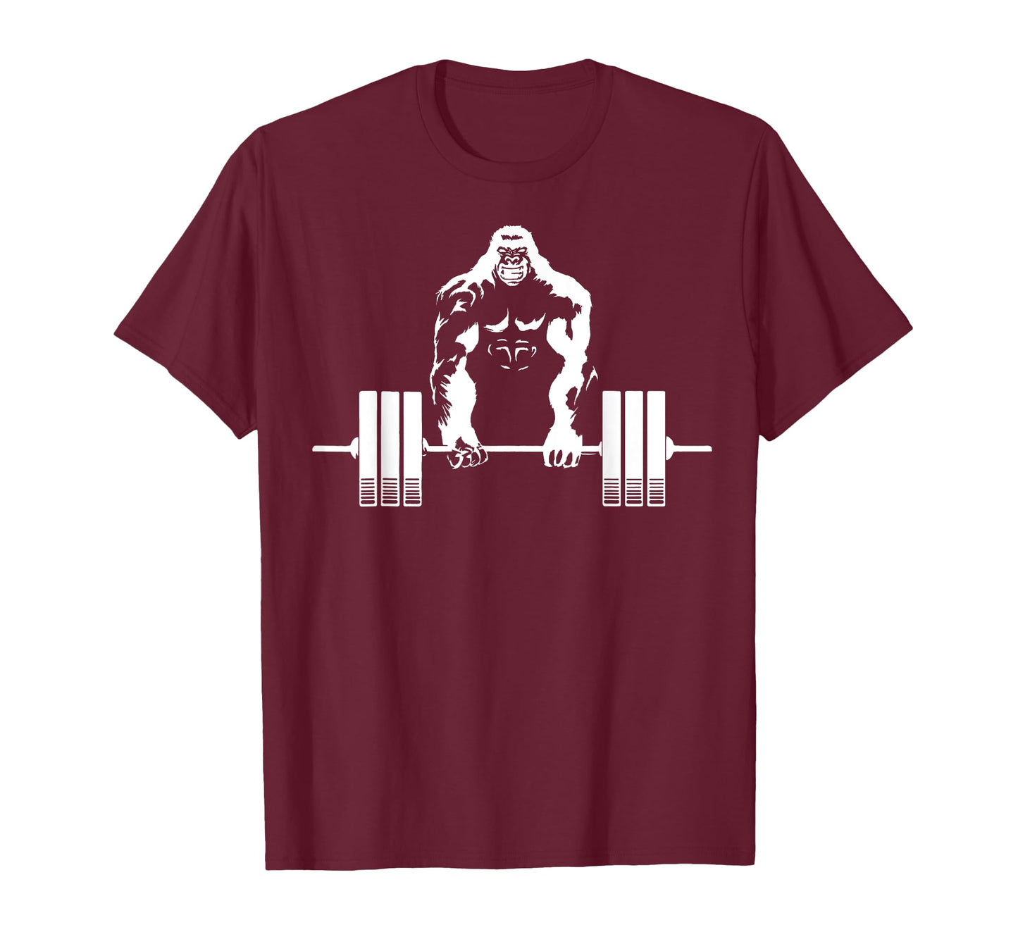 Weightlifting Gorilla Gym - Fitness Gorilla Lifting T-Shirt - Black, Unisex, Small, Short Sleeve, Classic Fit, Cotton, Polyester Blend