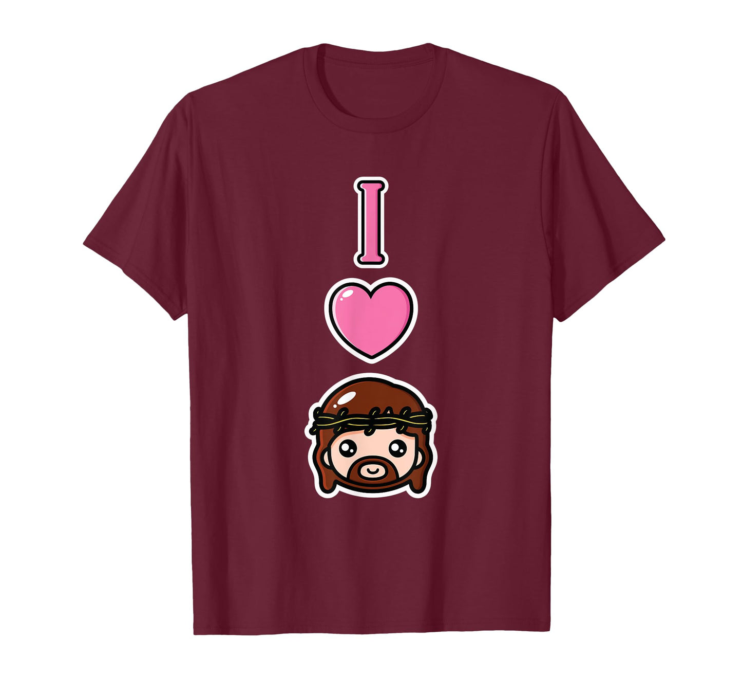 I Love Jesus Anime Style Pro Christian Religious Kids Girls T-Shirt