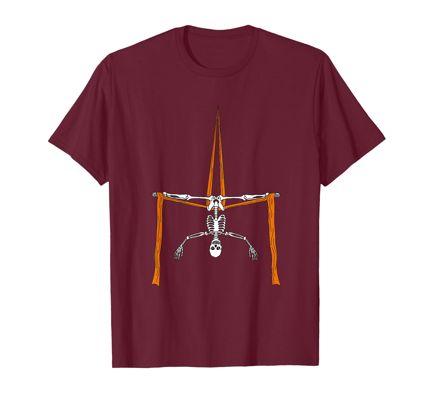 Skeleton Aerialist - Halloween Aerial Silks Circus Artist T-Shirt
