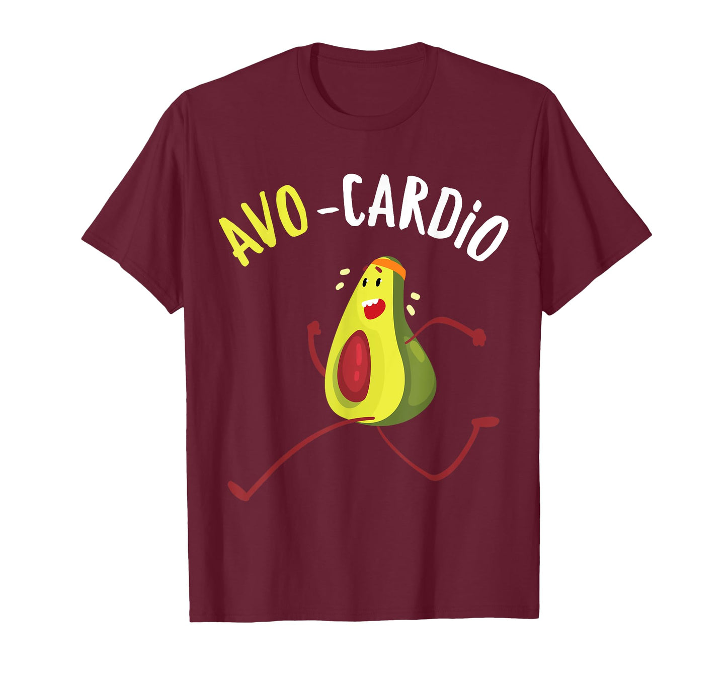 Funny Avo-Cardio Pun Workout Running Avocado T-Shirt