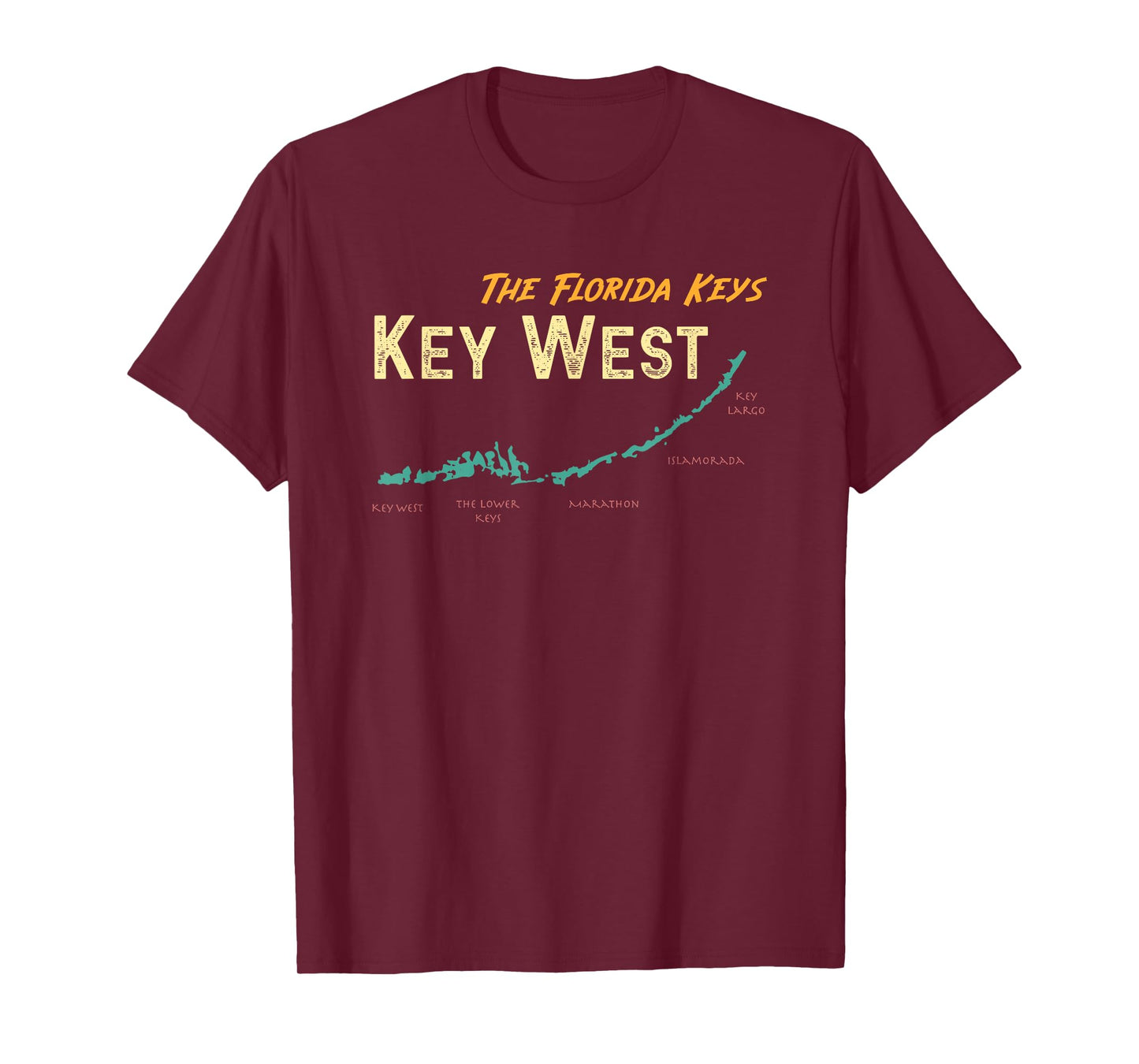 Florida Keys Map Key West T-Shirt