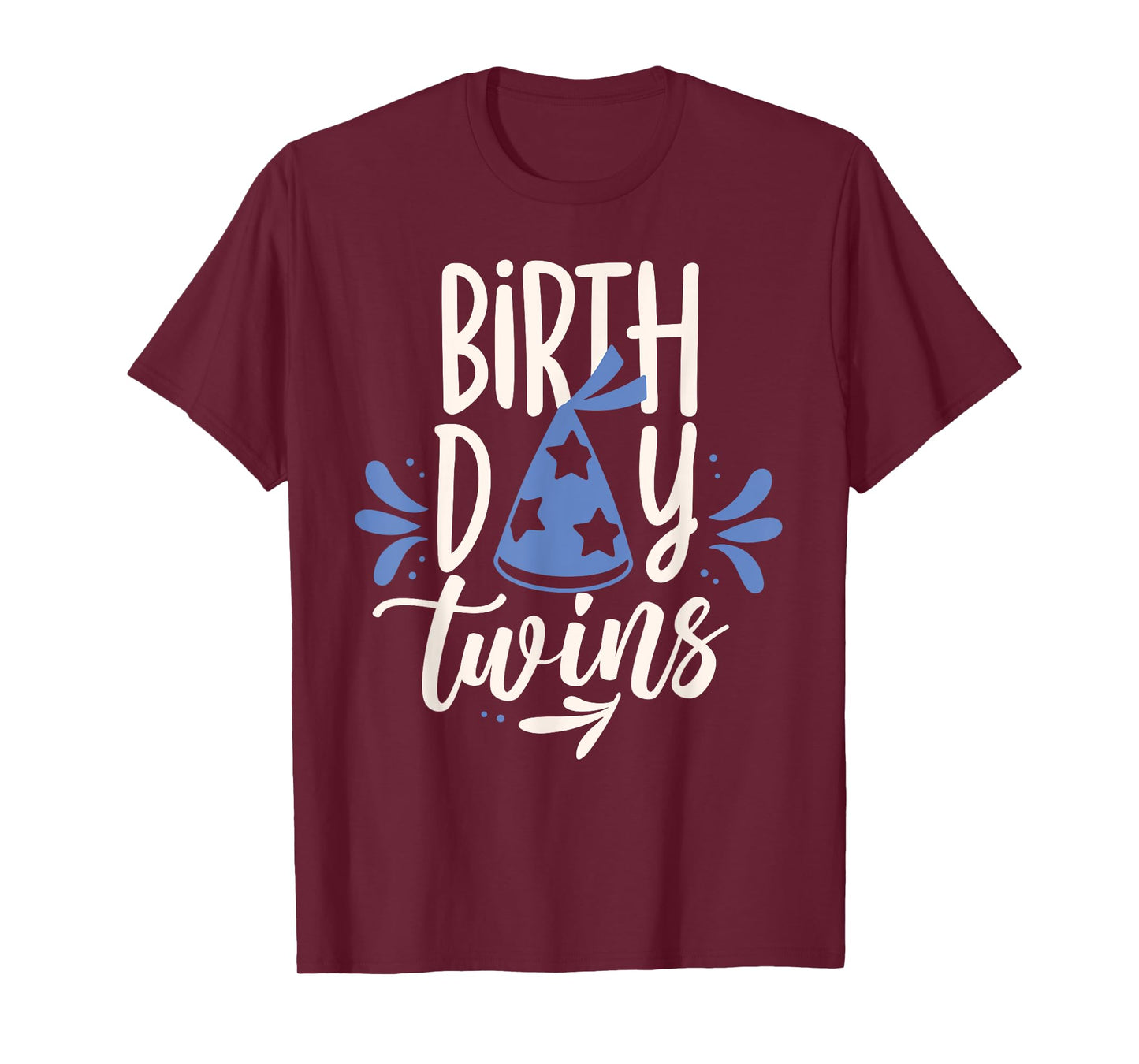Birthday Twin Identical Twins Boy Girl Unisex-Adults Twin-themed Birthday T-Shirt Black Small Crew Collar Modern Short Sleeve