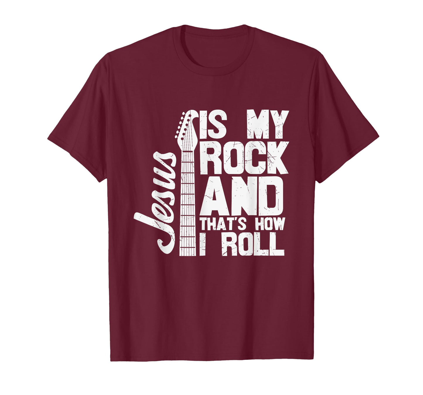 Religious Jesus is my Rock Christian Guitar Church T-Shirt