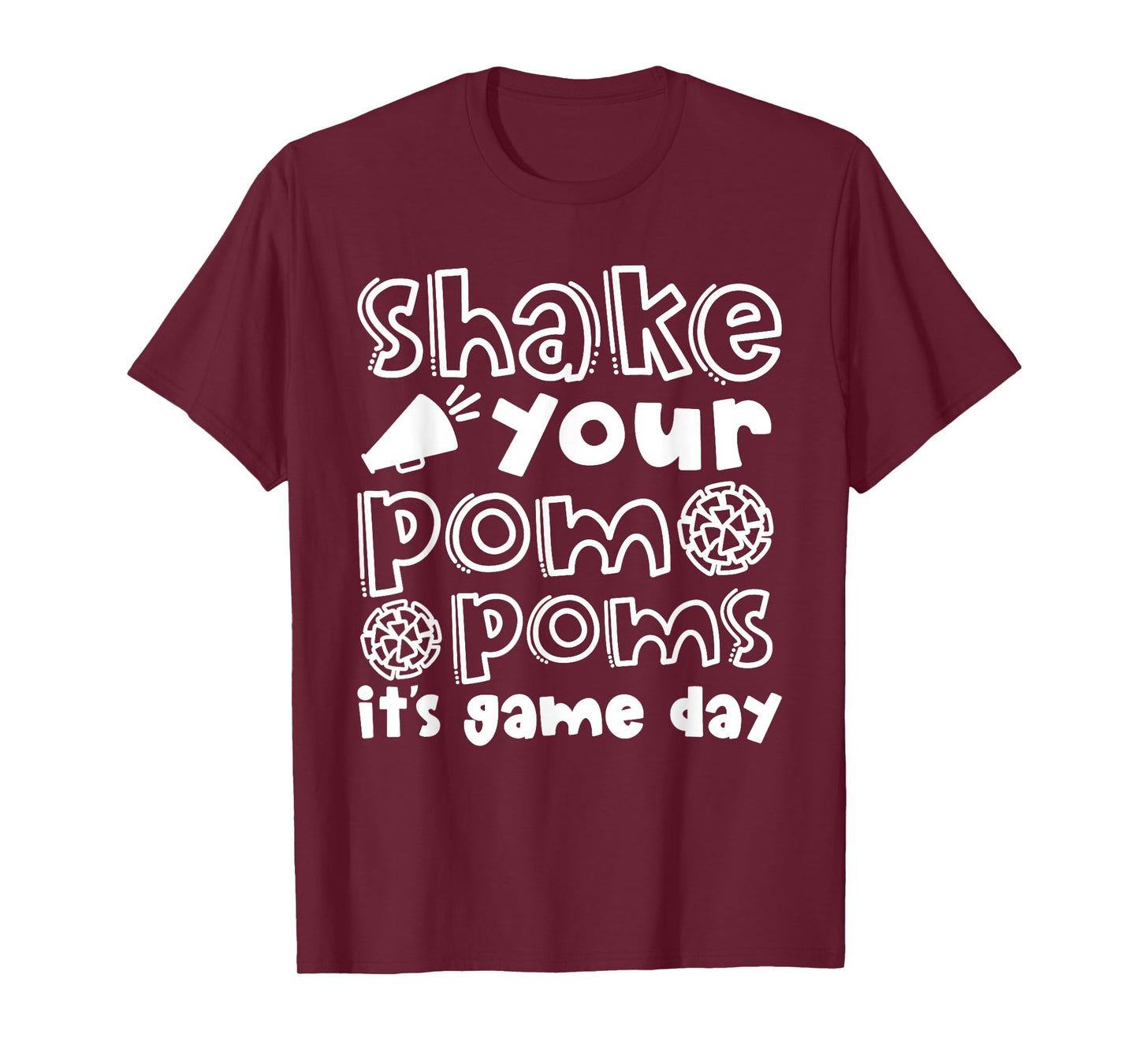 Shake Your Pom-Poms It's Game Day Cheerleader Cheer Mom Cute T-Shirt