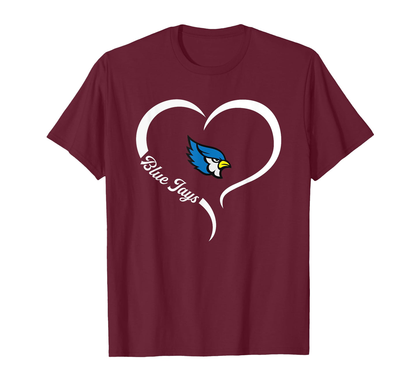 Liberty Blue Jays Logo Half Heart Slogan HS T-Shirt