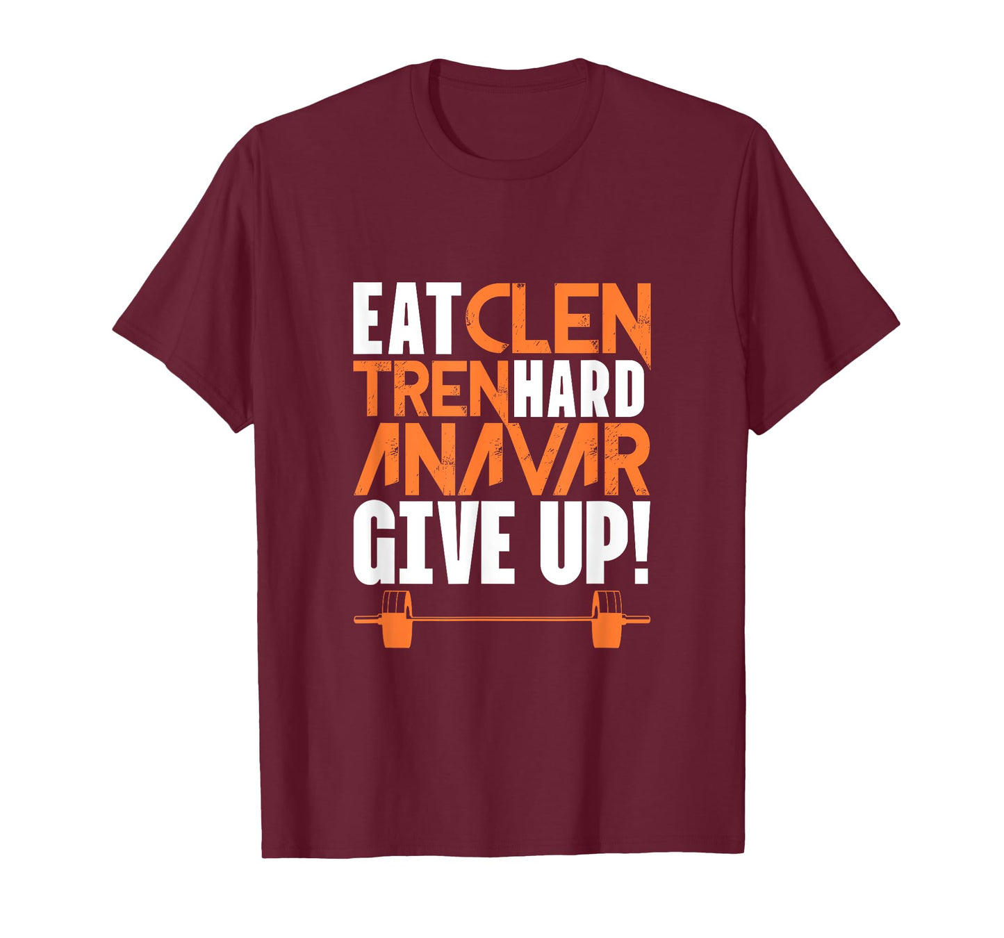 Eat Clean Tren Hard Gym Bodybuilding Fitness Workout Word Game T-Shirt