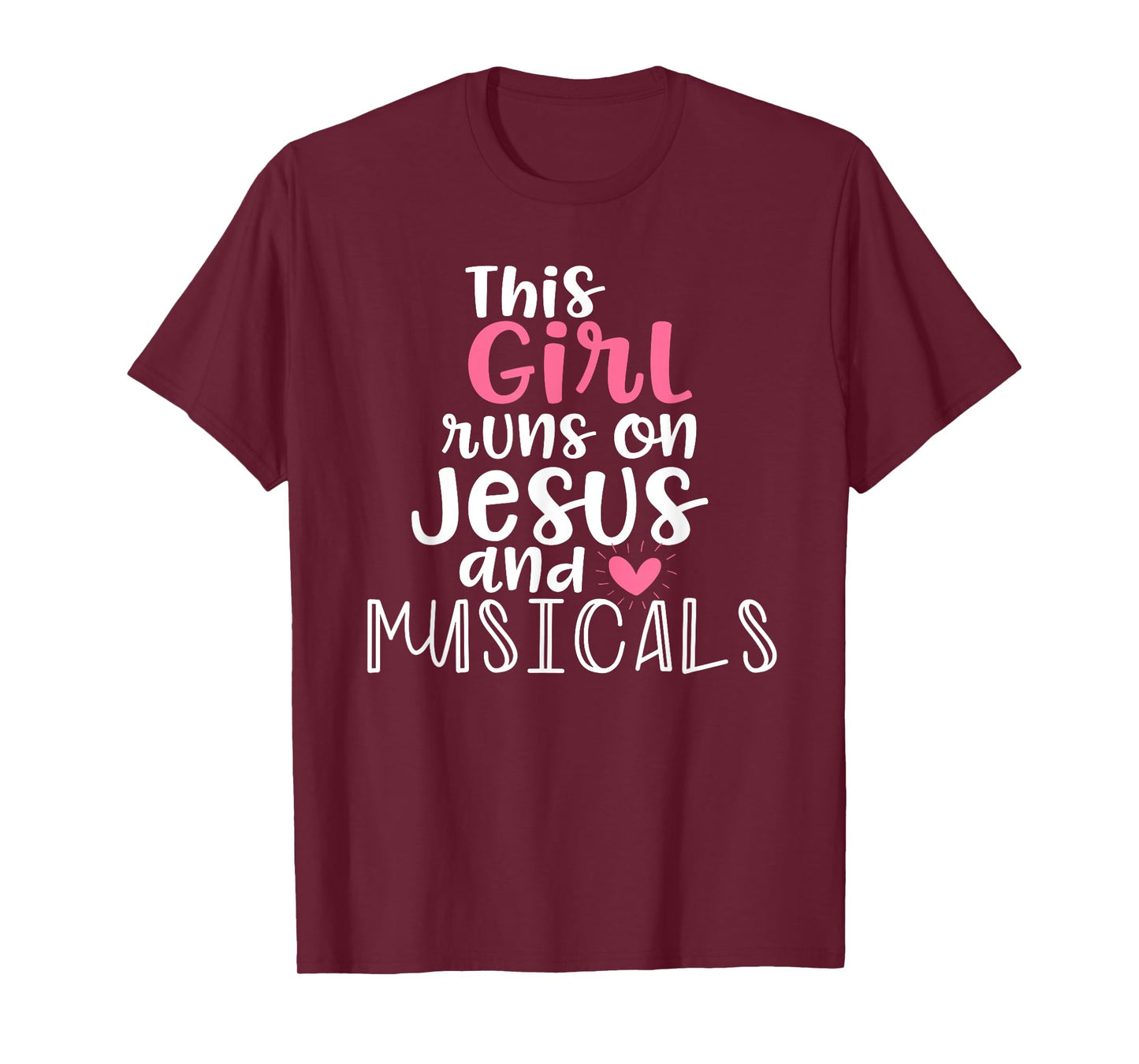 Musical Theater Gifts Teen Girl runs on Jesus Musicals Shirt T-Shirt