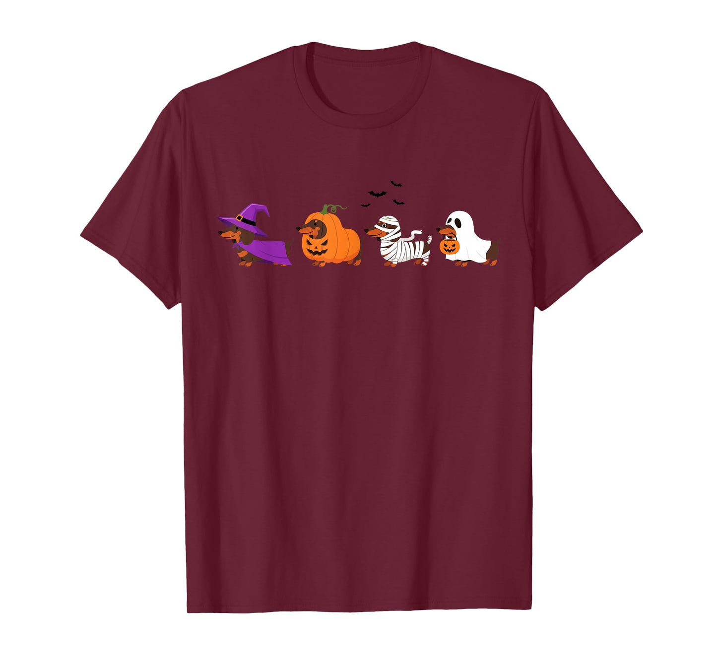Happy Halloweenie Witch Weiner Dog Dachshund Shirt T-Shirt