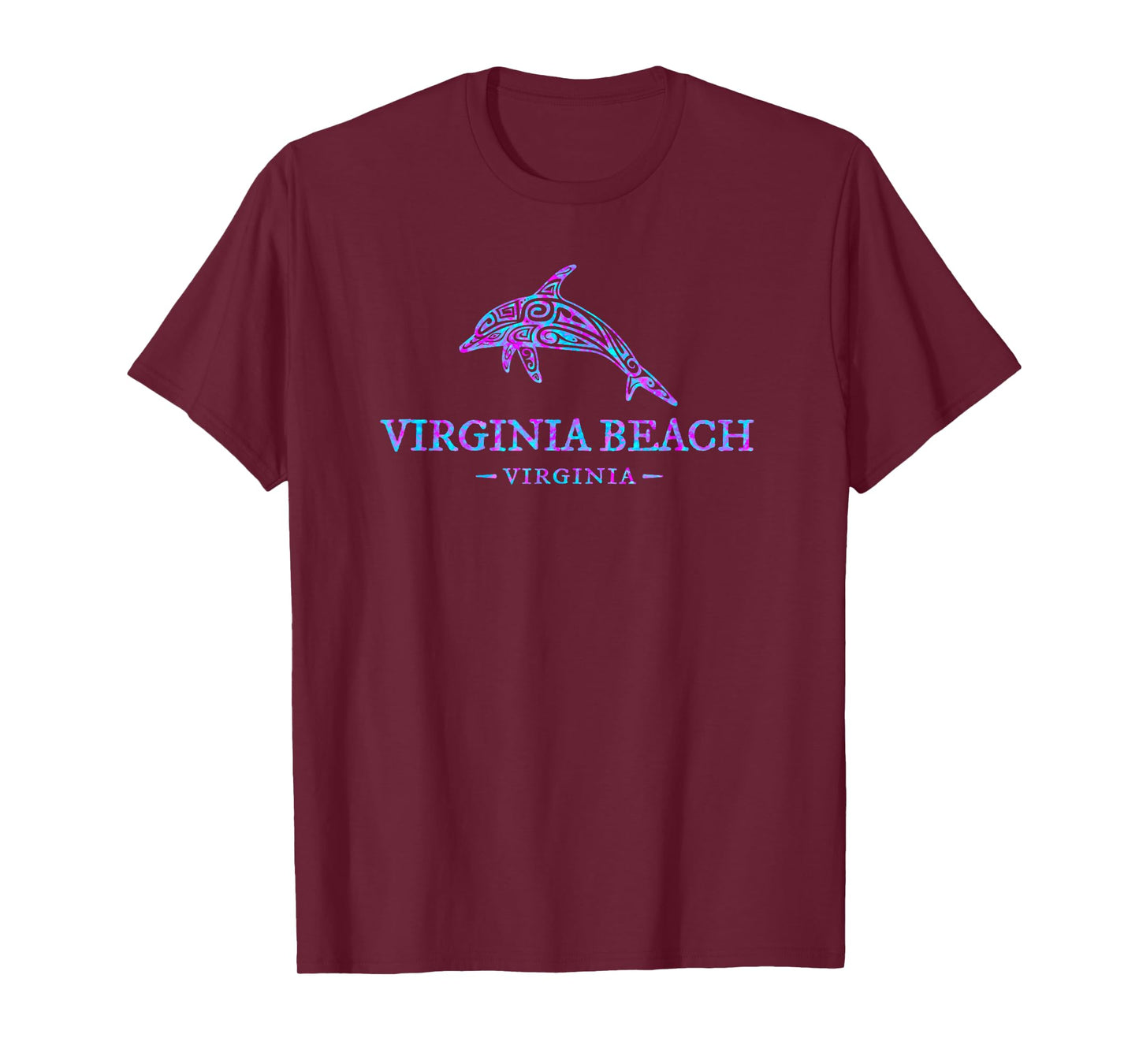 Virginia Beach Virginia Colorful Dolphin Vacation Souvenir T-Shirt for Men Women Kids