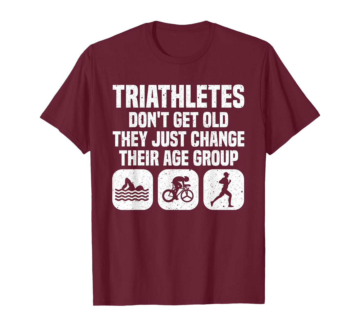Funny Triathlon Design Men Women Triathletes Swim Bike Run T-Shirt