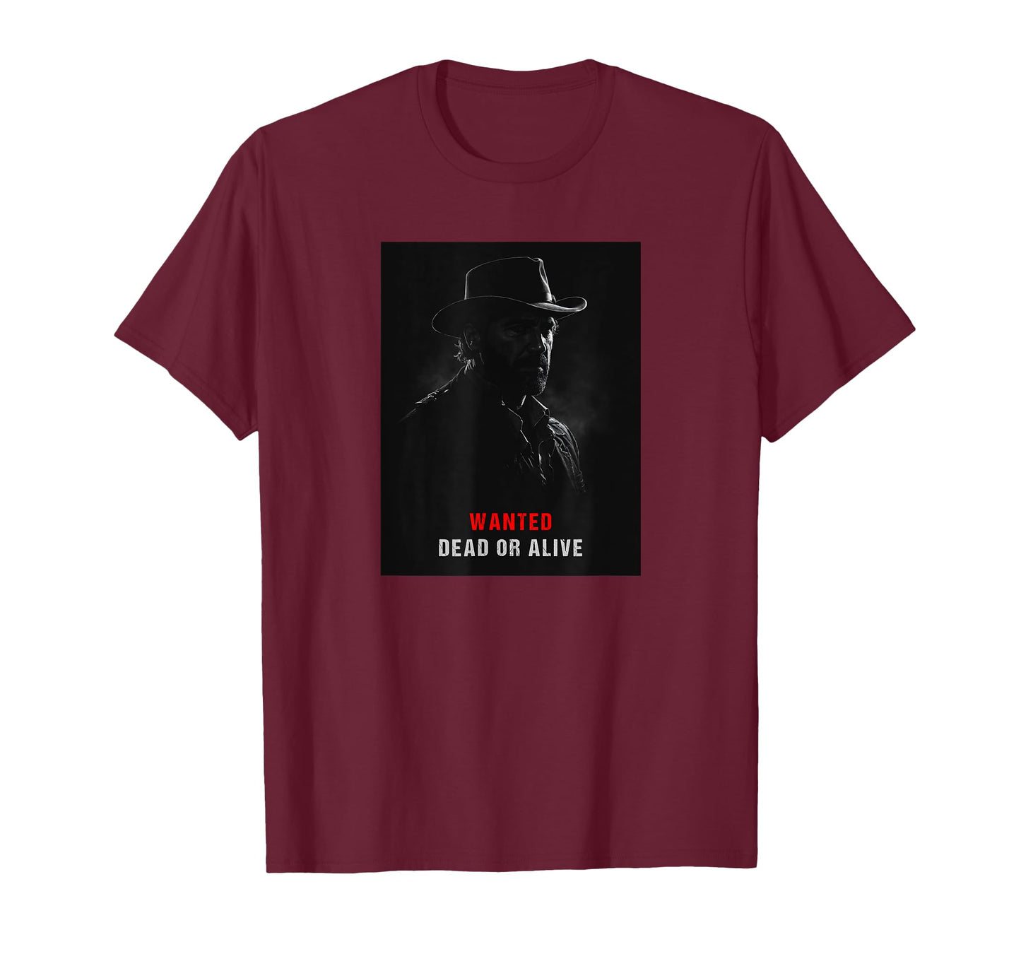 Old West Gunslinger Wanted Dead or Alive RDR Outlaw T-Shirt