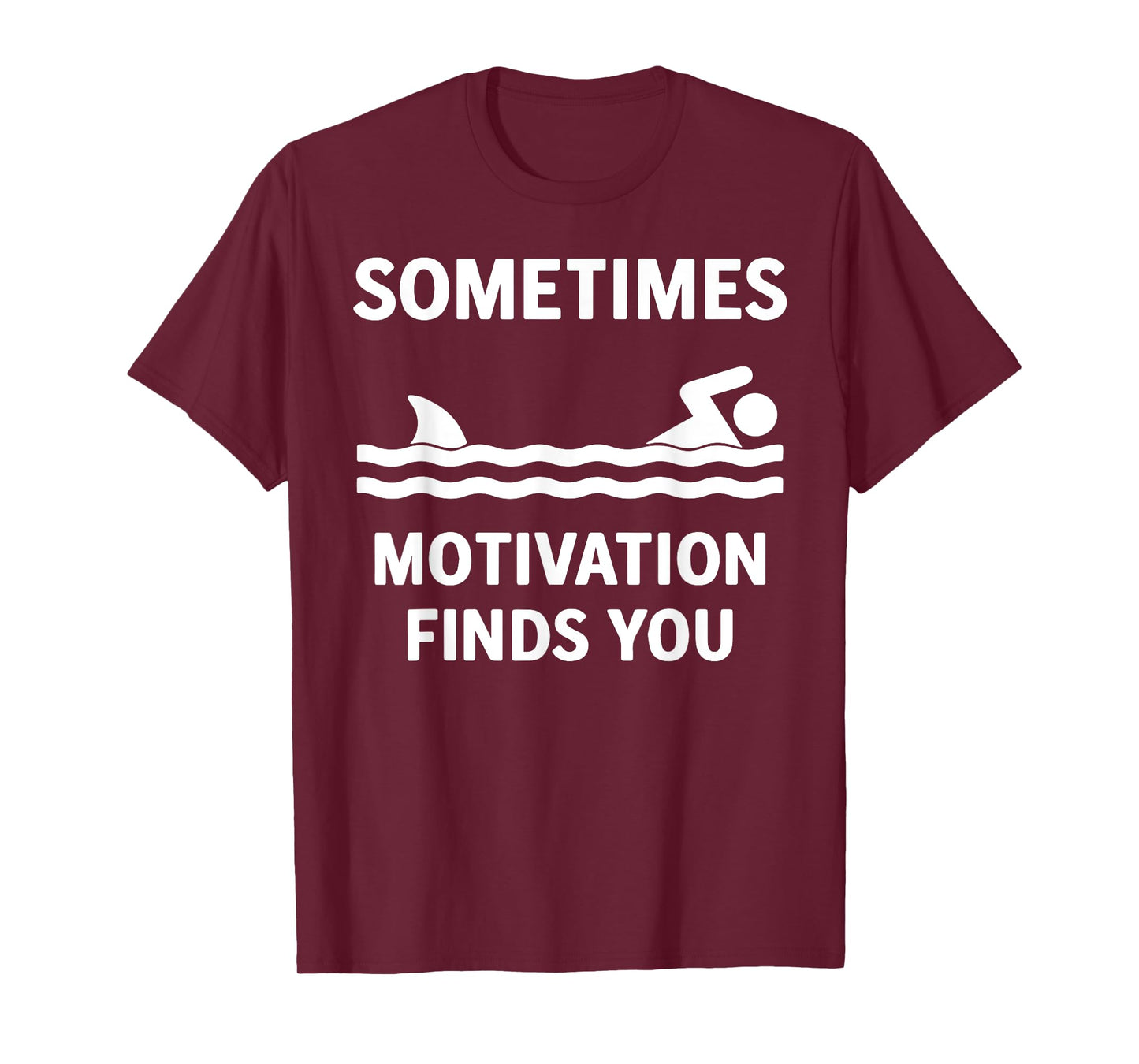 Vintage Sometimes Motivation Finds You Tee - Funny Shark T-Shirt