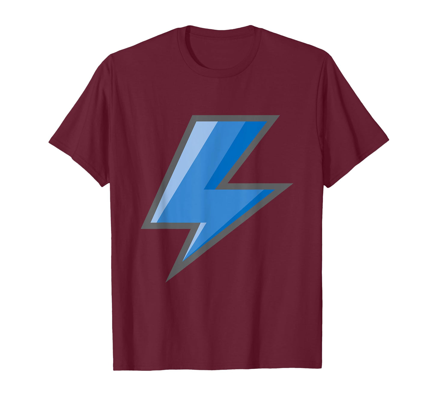 Lightning Bolt Blue Graphic Tee Easy Halloween Costume T-Shirt