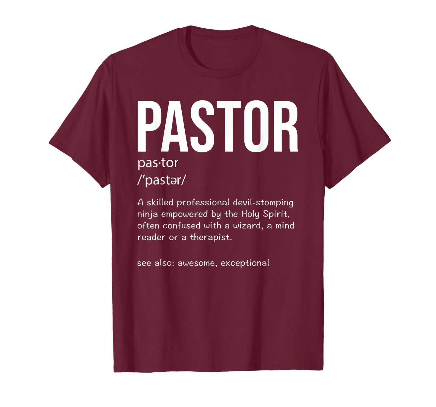 Cool Religious Lutheran Husband Wife Humor Lovers Funny Pastor Definition Christian Preachers Men Women T-Shirt