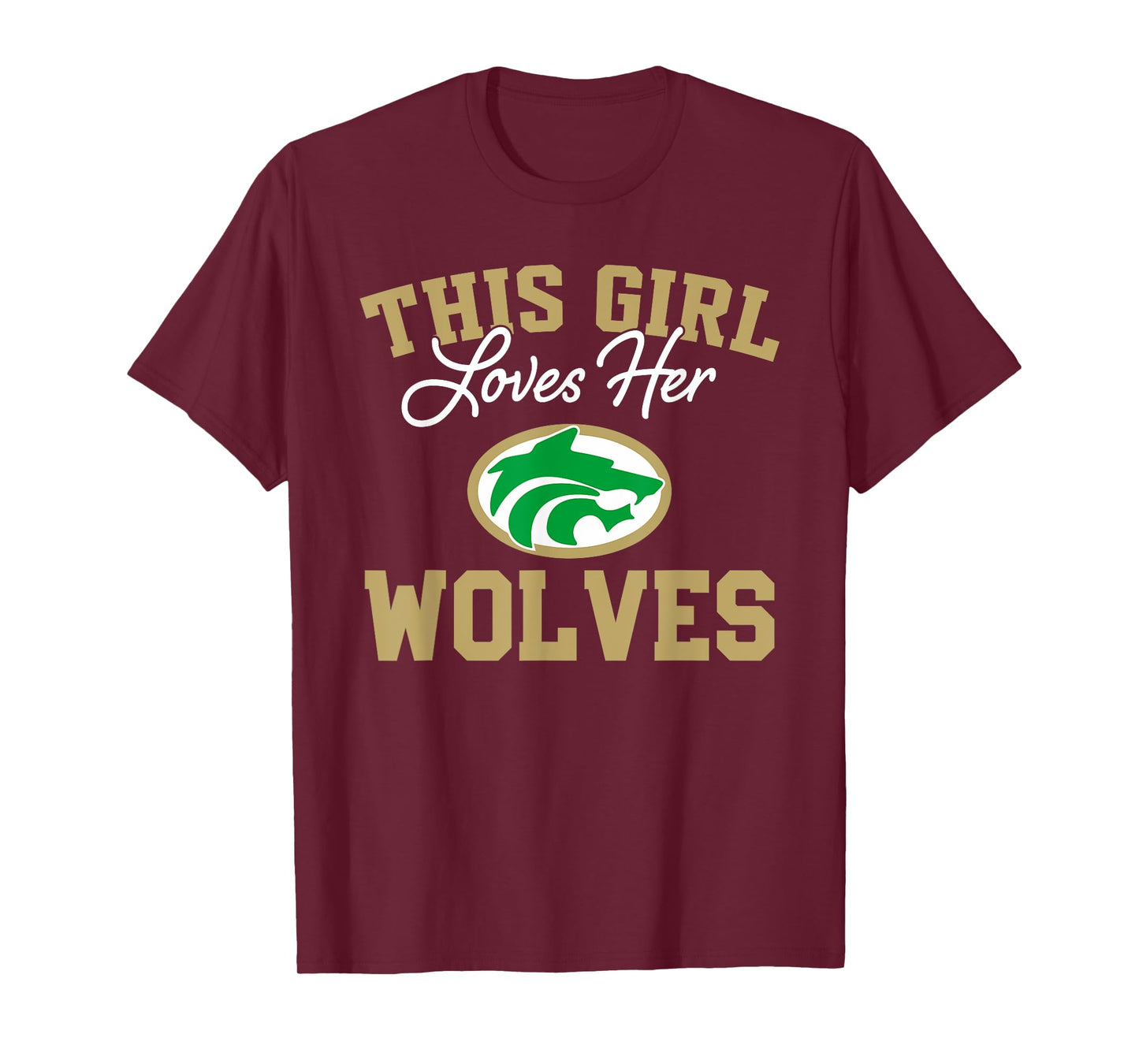 Buford Wolves Logo This Girl Loves Her HS T-Shirt