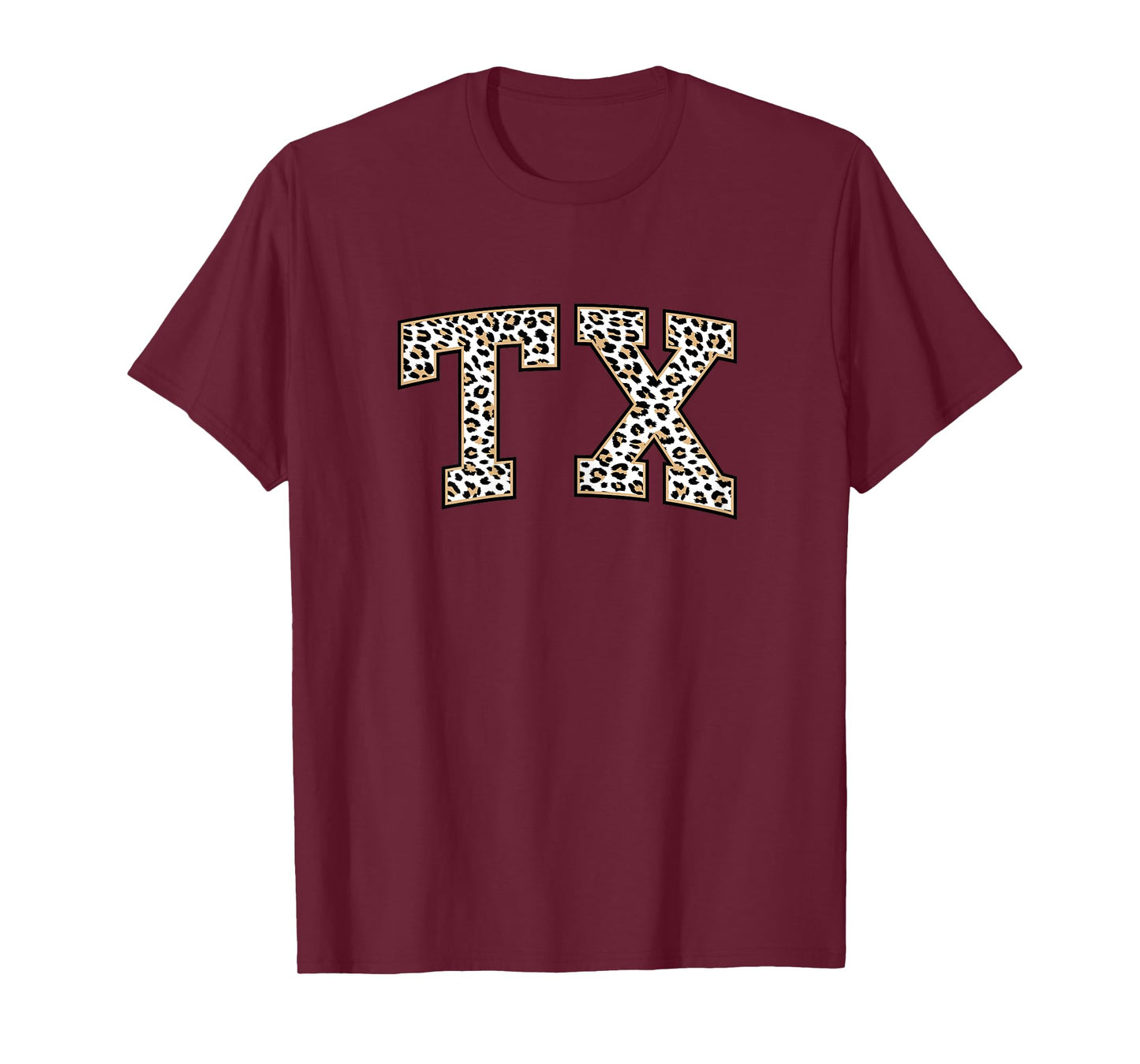 Texas Tshirt For Women | Stylish Leopard Print TX State T-Shirt