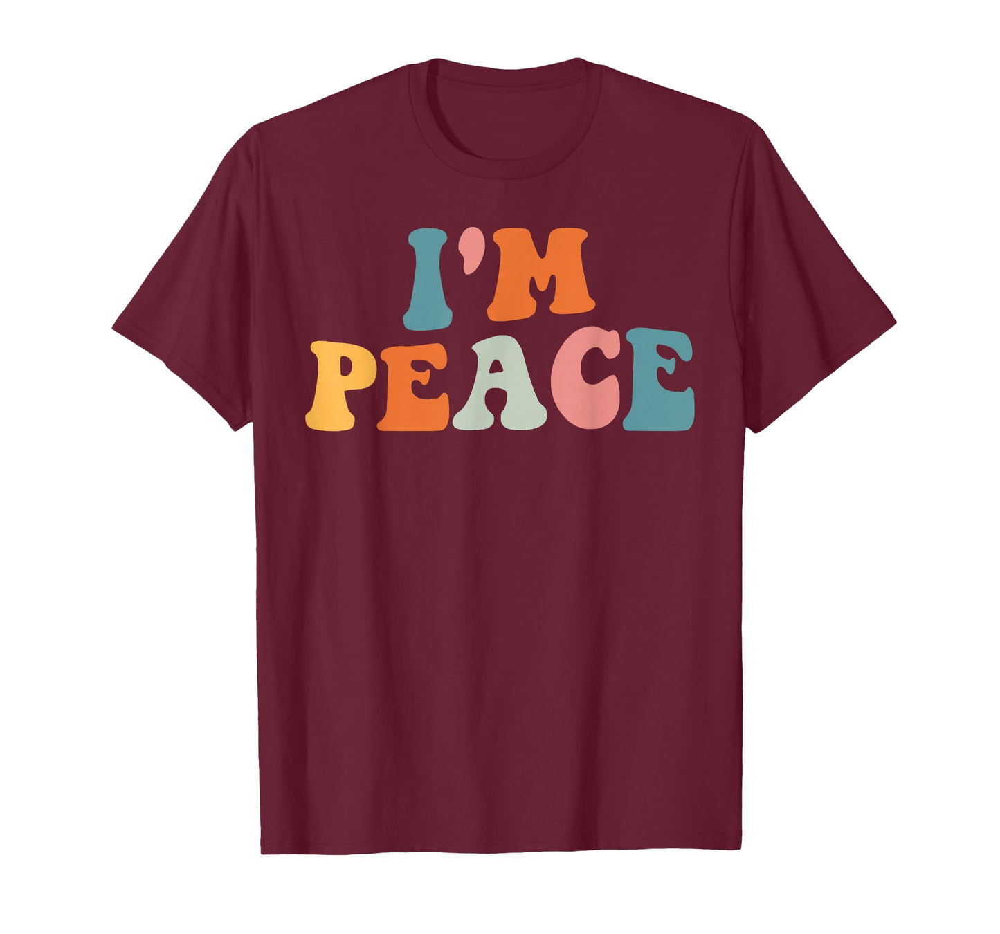 Im Peace I Come in Peace Couples Mens Women Retro Groovy T-Shirt