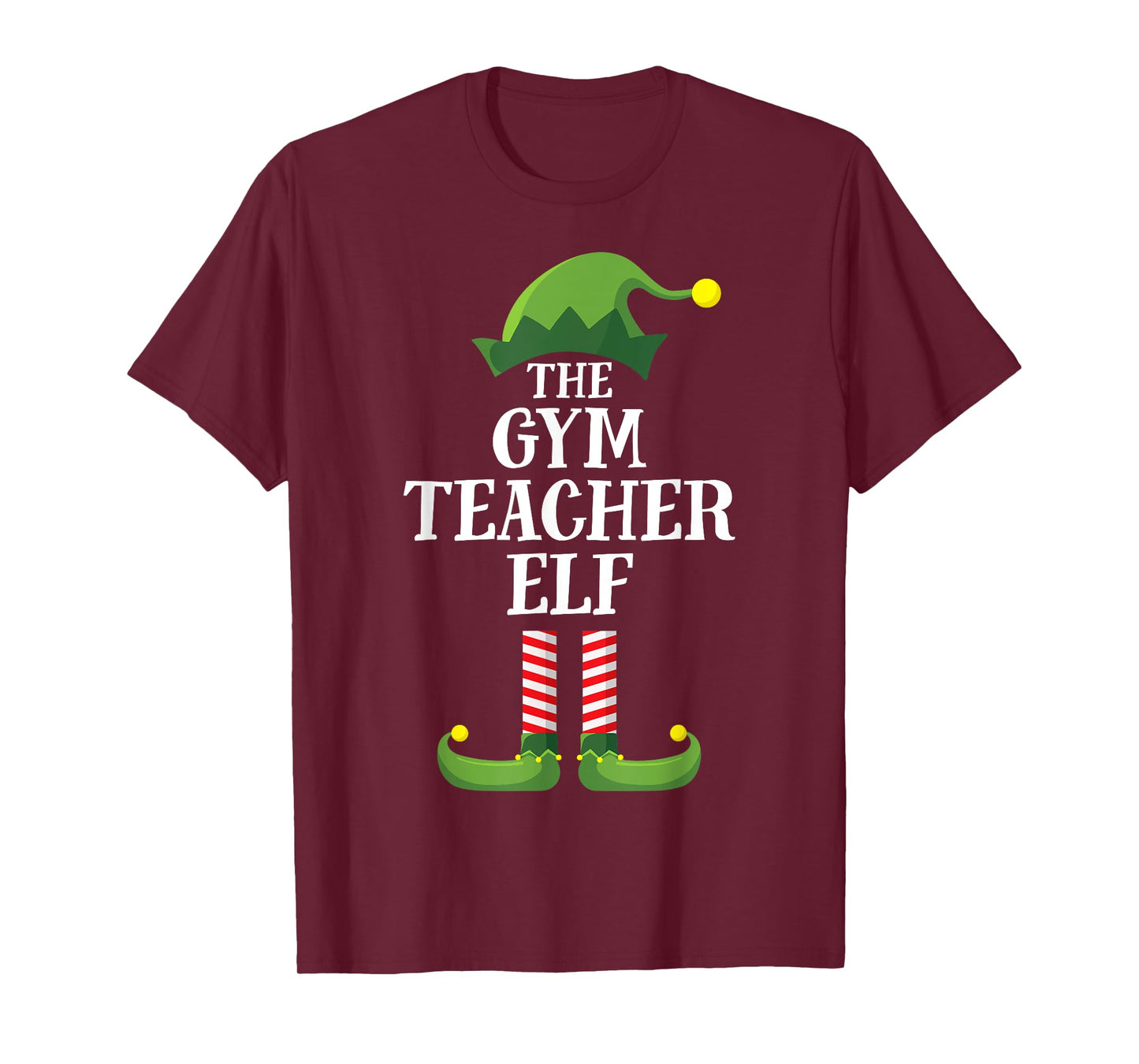 Gym Teacher Elf Matching Family Group Christmas Party Men Women Kids T-Shirt