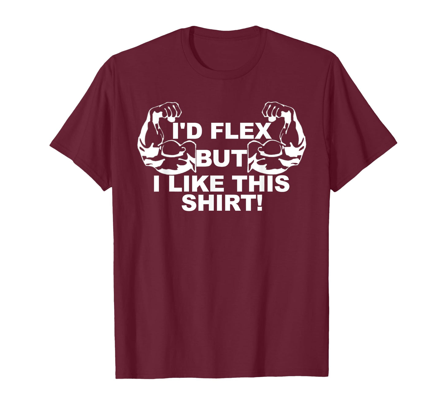 Mens I'd Flex But I Like This Shirt Gym Gift T-Shirt Small Purple