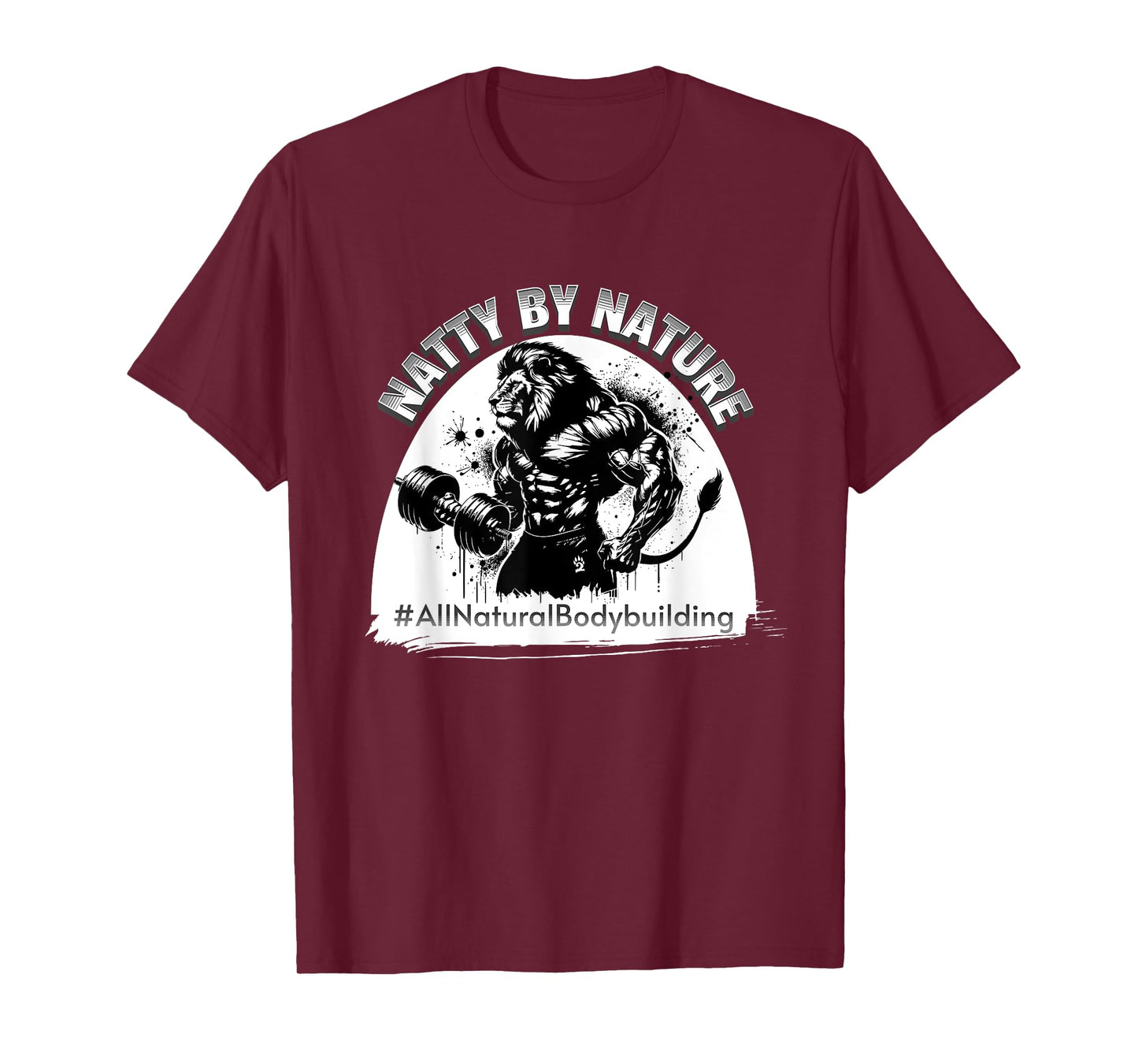 Natty By Nature Lion Strength Design T-Shirt