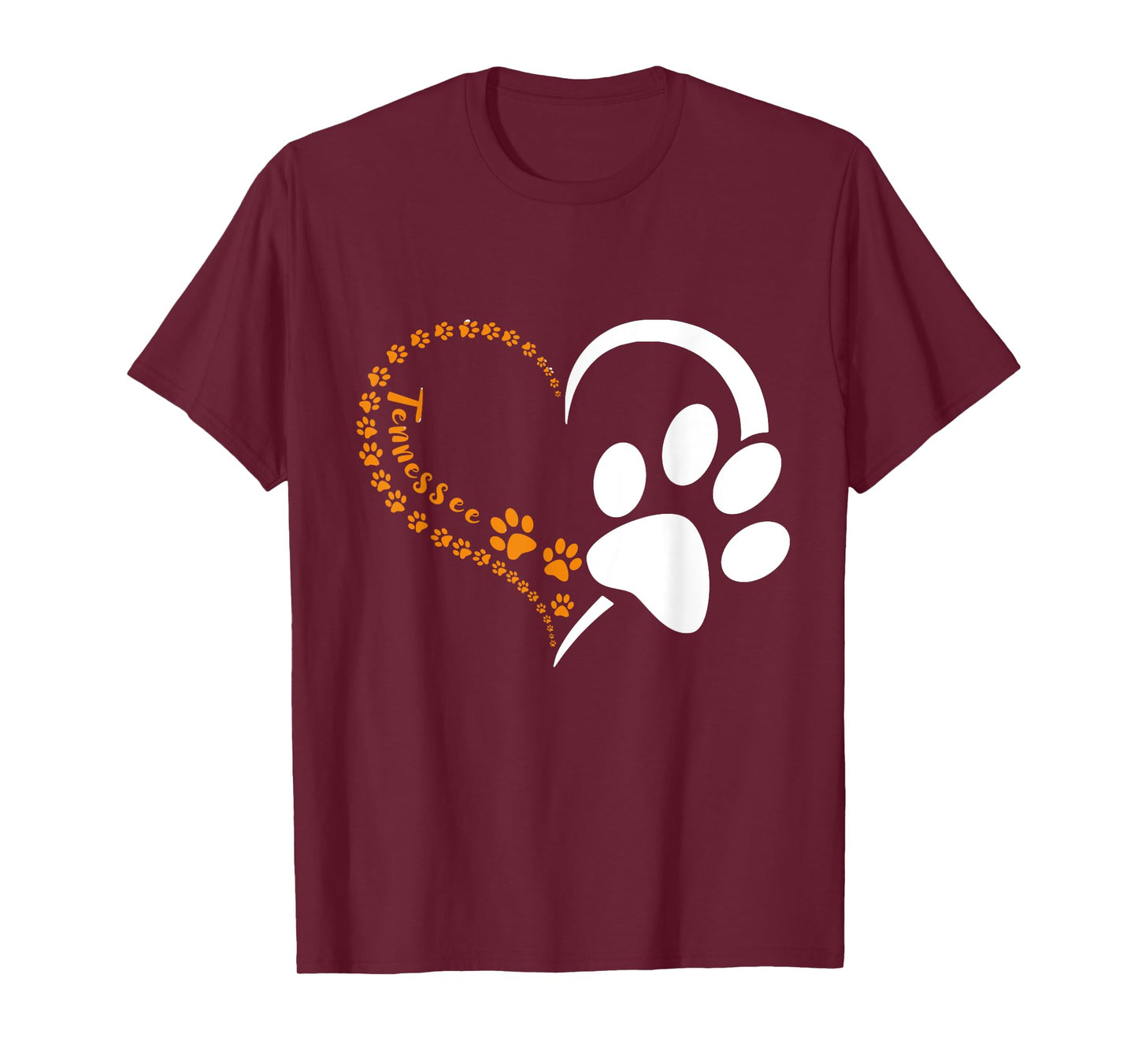 Tennessee Dog paws print for Tennessee Dog Sport Lovers Men Women Girls Kids T-Shirt
