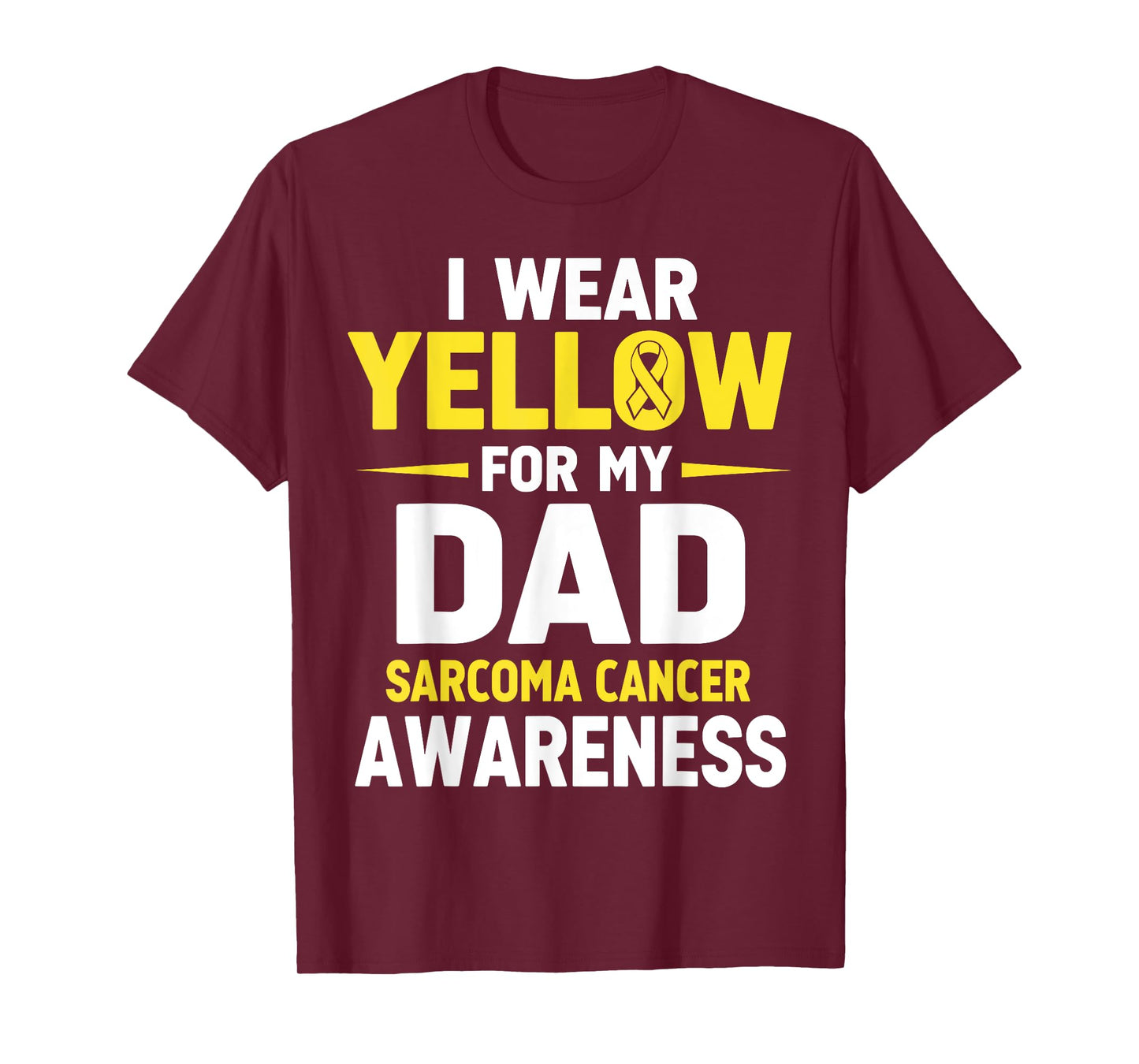 Vintage I Wear Yellow For My Dad Sarcoma Cancer Awareness T-Shirt