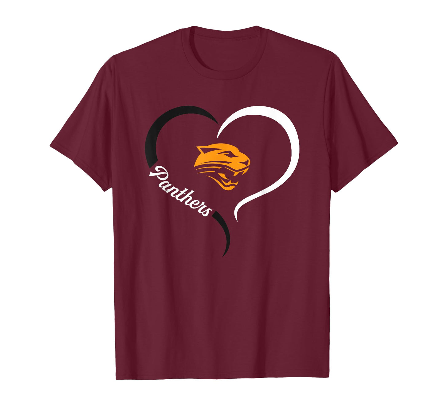 Powell Panthers Logo Half Heart Slogan HS T-Shirt