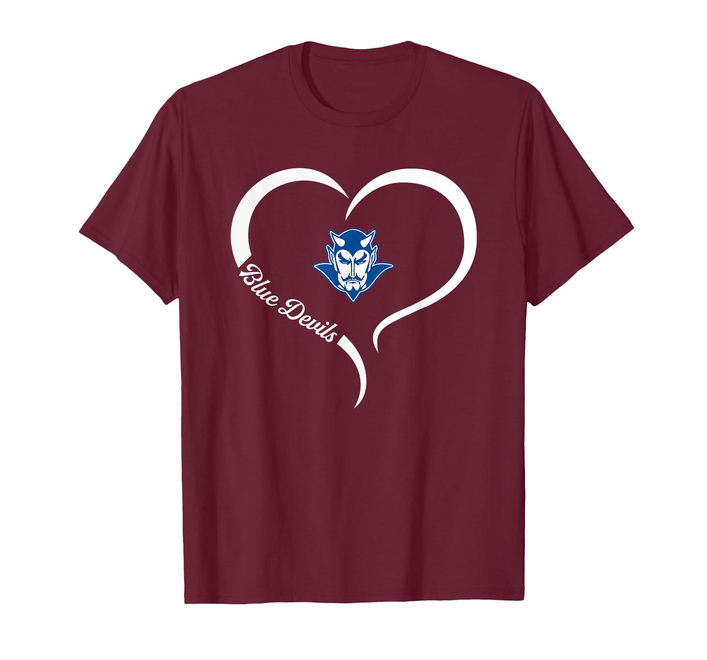 Sunnyside Blue Devils Logo Half Heart Slogan HS T-Shirt