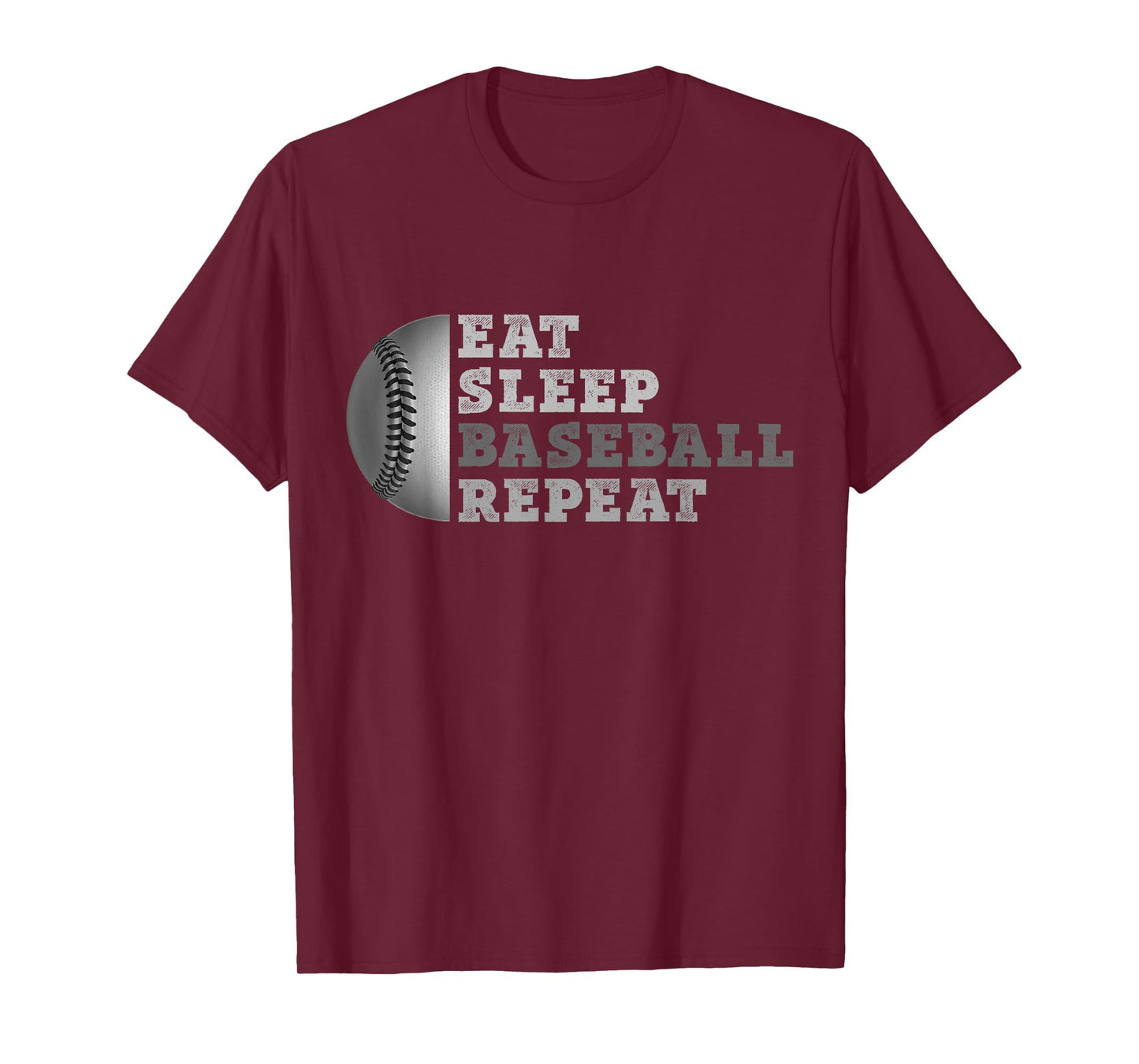 Eat Sleep Baseball Repeat T Shirt Funny Baseball Player Men T-Shirt