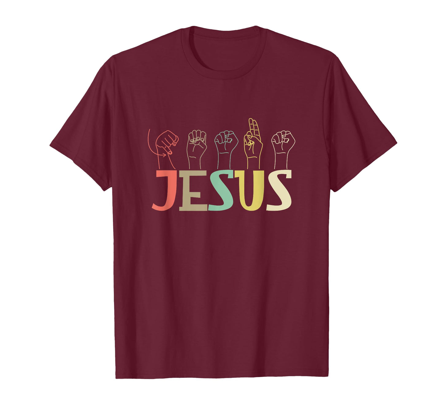 Jesus ASL Christian Deaf D/HH ASL Teacher Sign Language Men Women T-Shirt