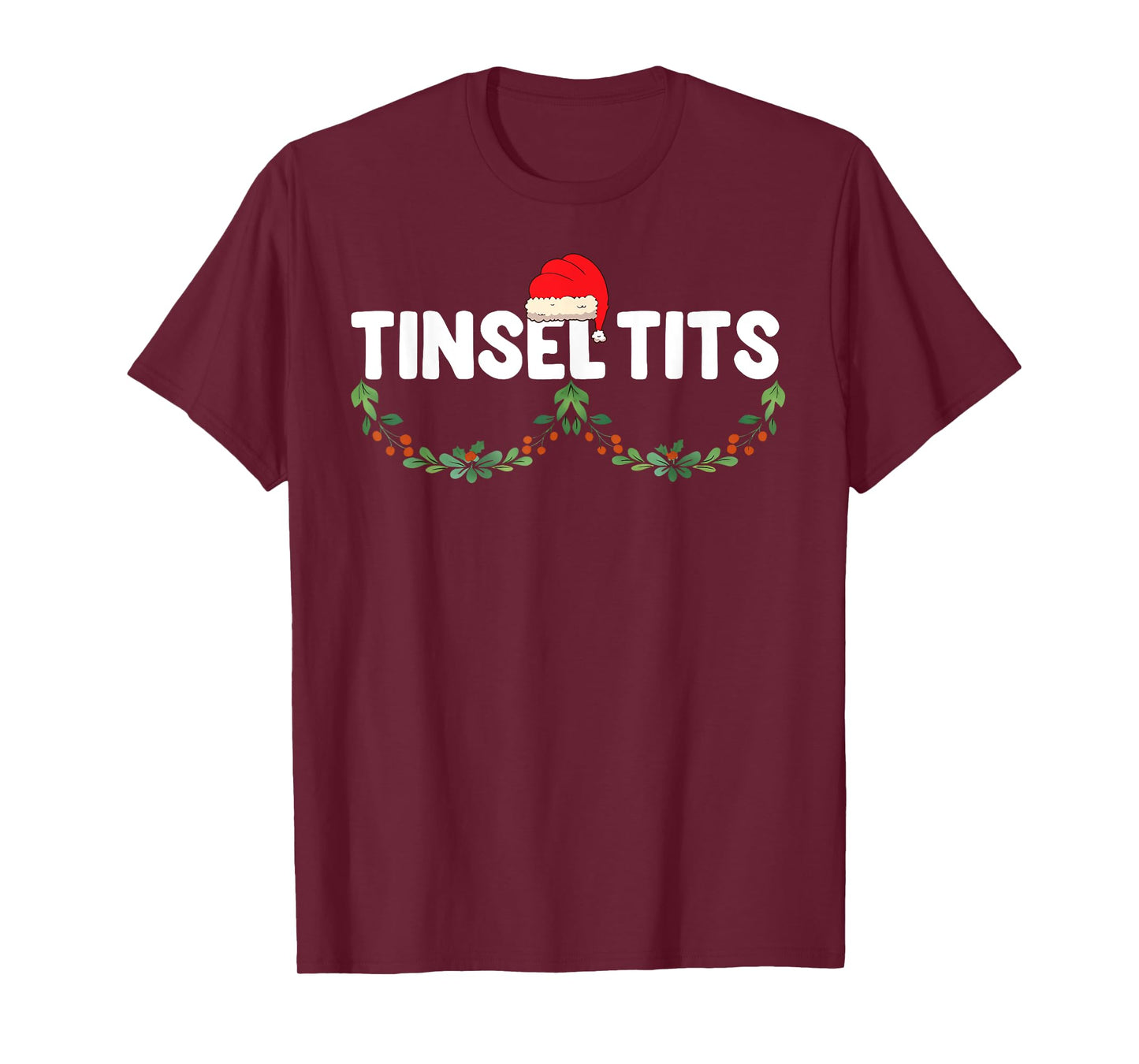 Jingle Balls Tinsel Tits Wife Husband Christmas Xmas Couples T-Shirt