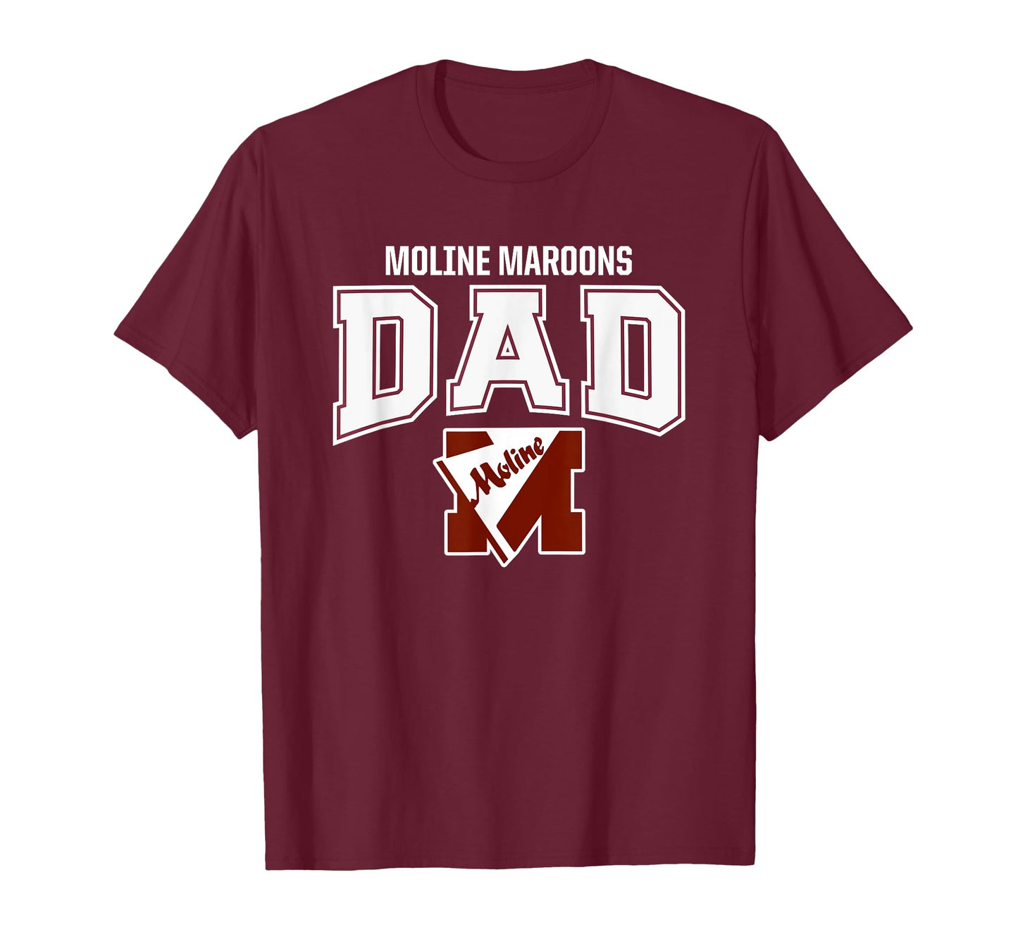 Moline Maroons Logo Dad HS T-Shirt