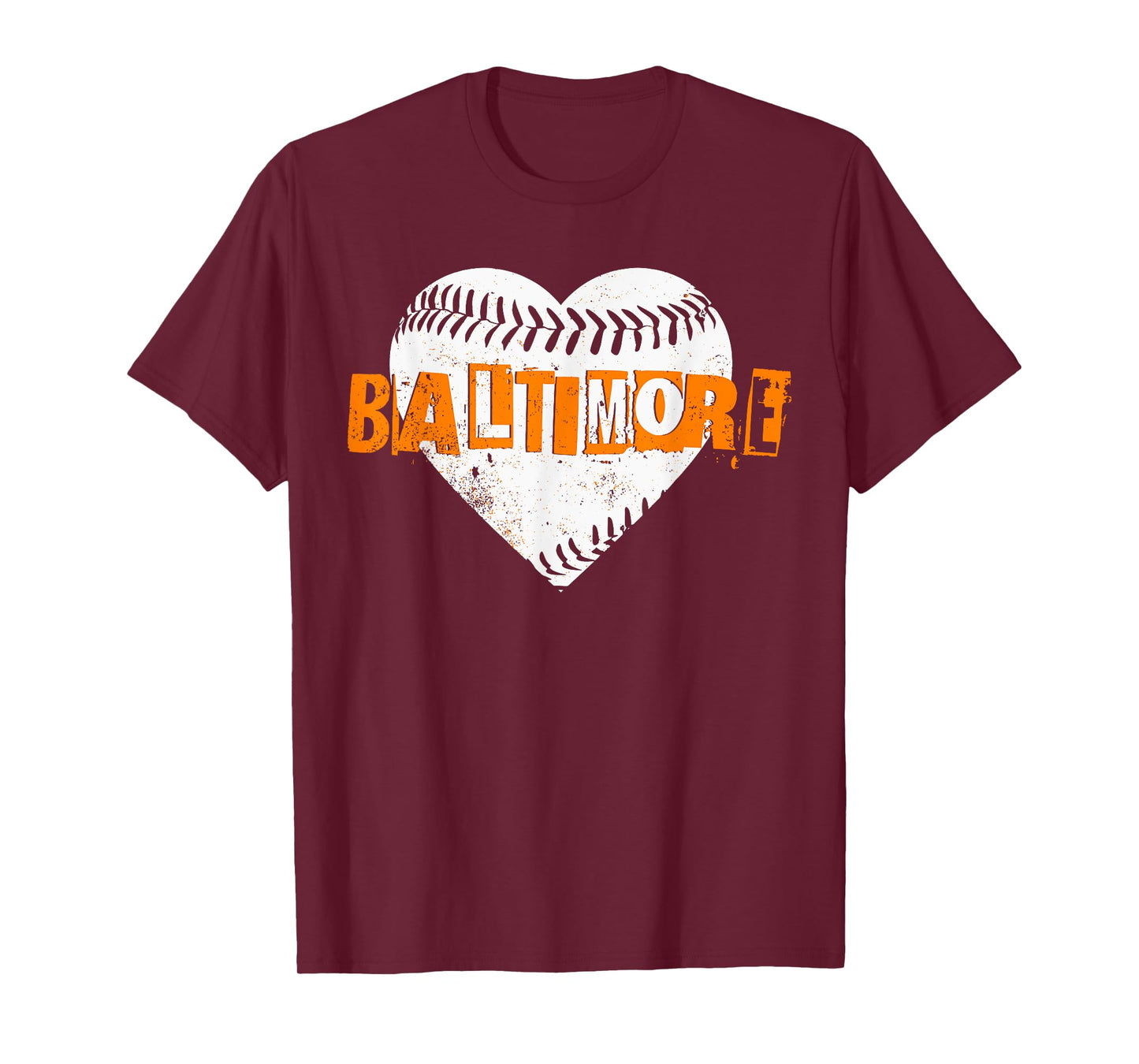 Baltimore Baseball Retro Vintage Design Baseball Lover T-Shirt