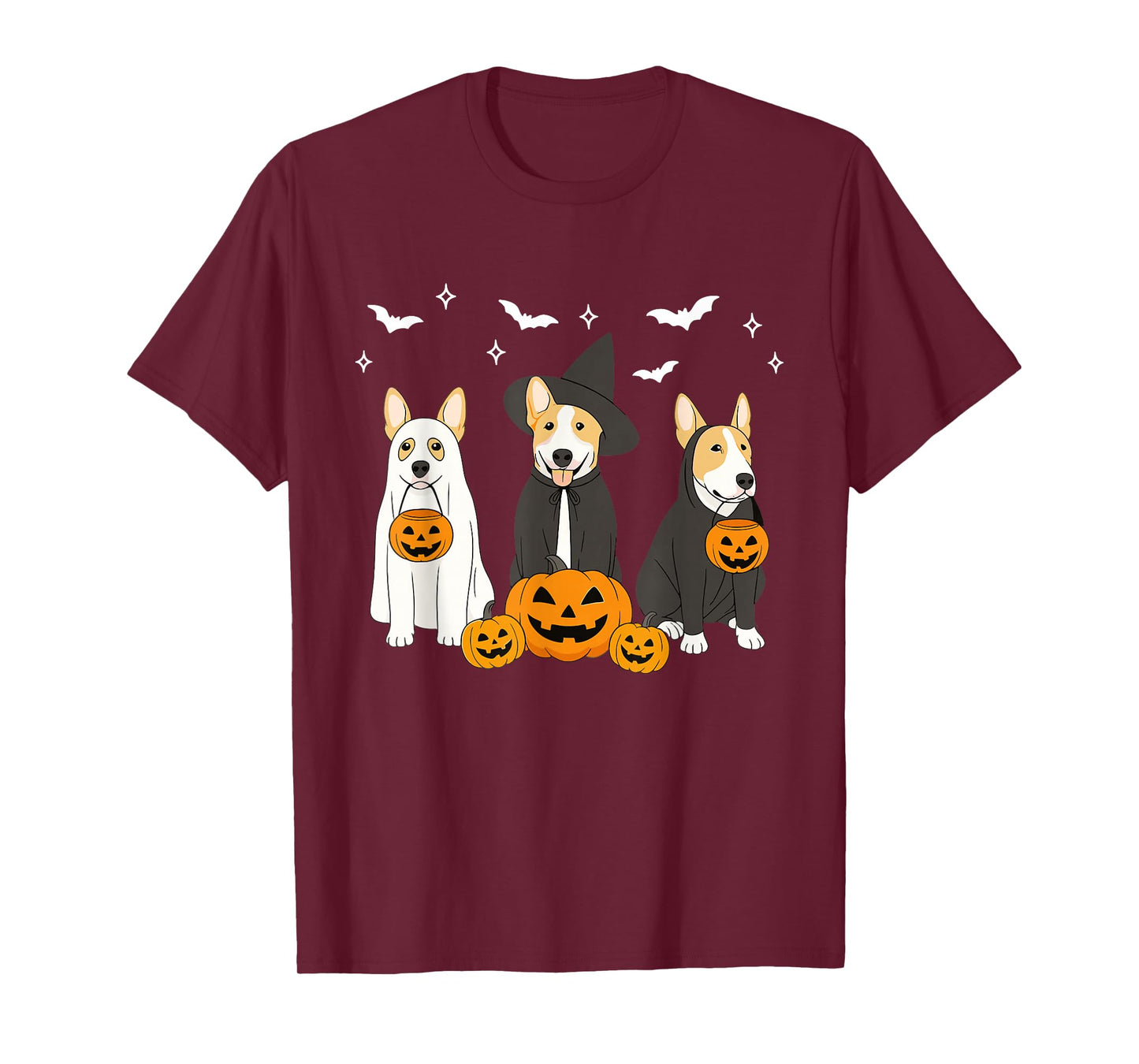 Witch Bull Terrier Halloween Terrier Witch Spooky Dog Mom T-Shirt
