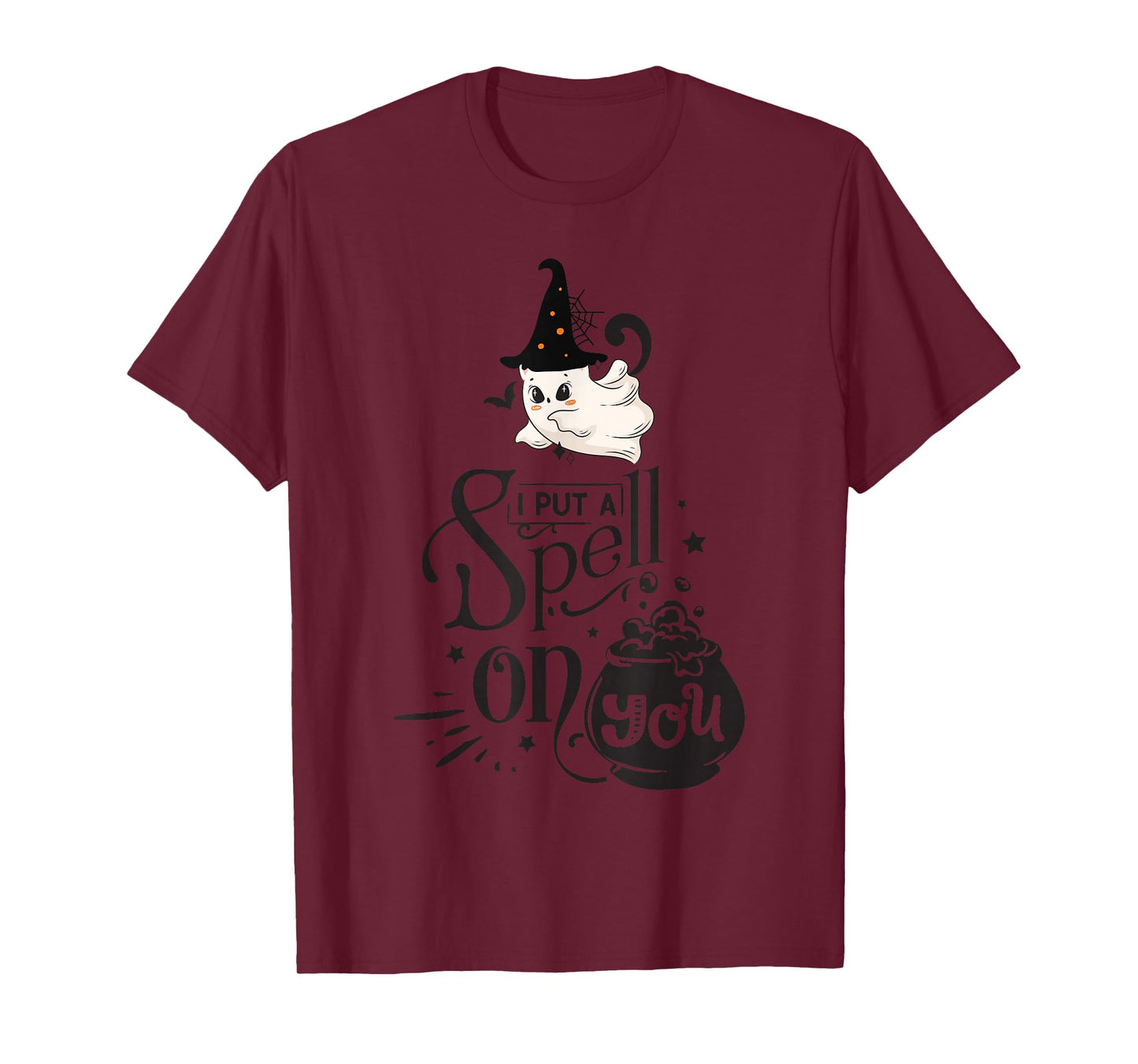 Ghost Halloween Cute Spooky Witch Cat I Put A Spell On You T-Shirt