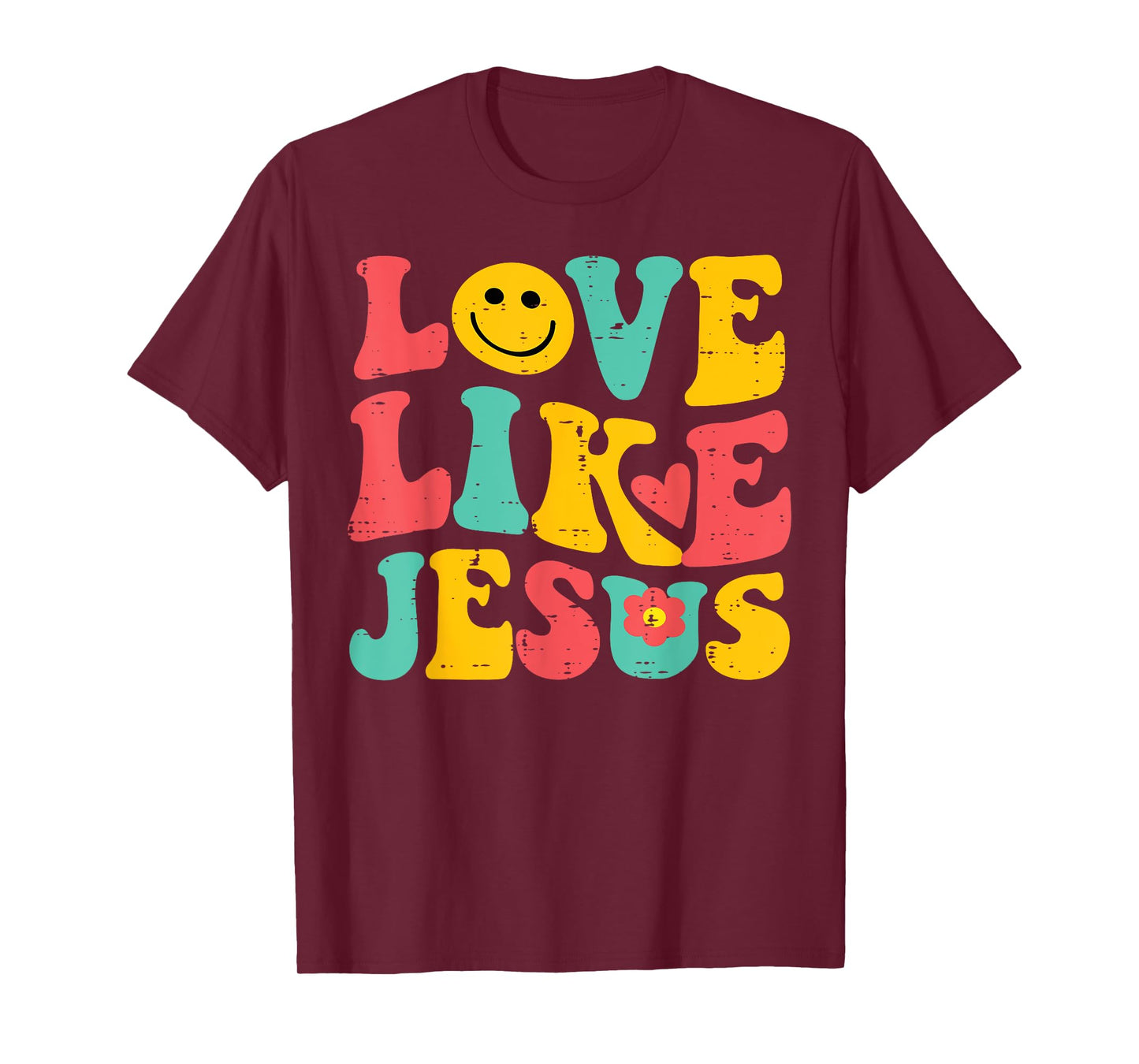 Love Like Jesus Retro God Religious Christian Men Women Kids T-Shirt