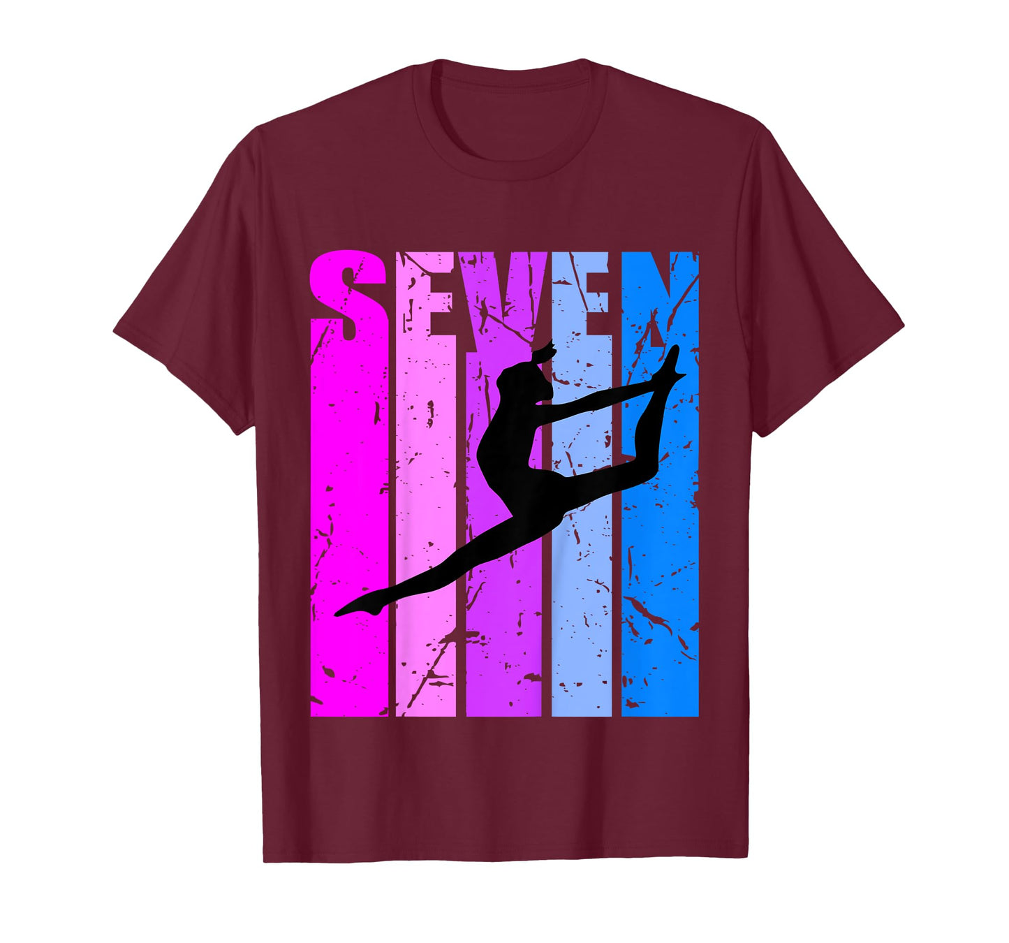 Kids Girls Gymnastics 7th Birthday Dance Dancing Gymnast Ballet T-Shirt