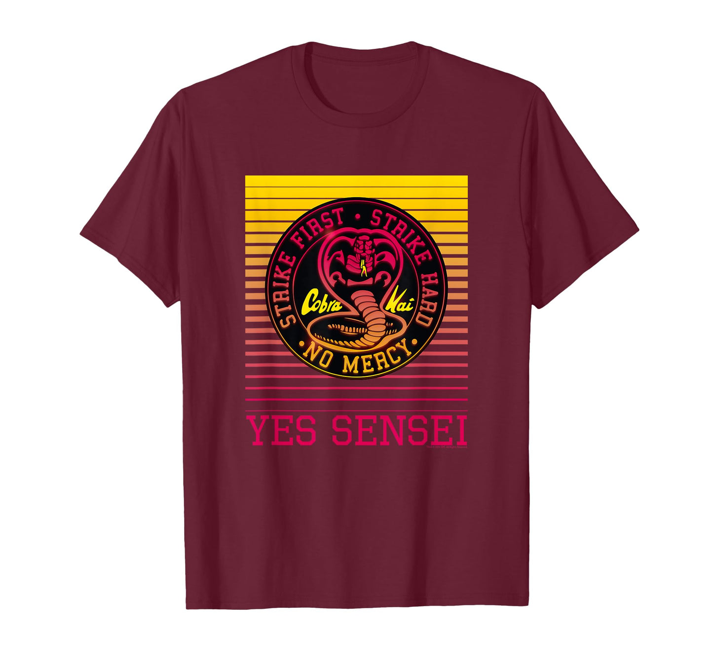 Cobra Kai Yes Sensei Retro Gradient T-Shirt