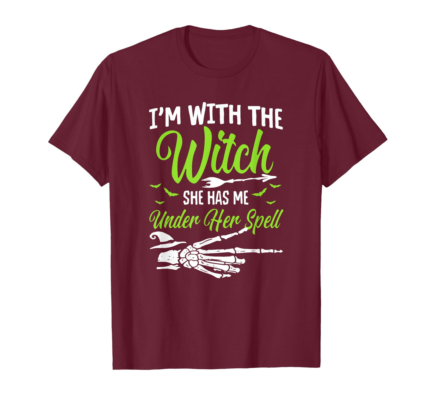 I'm with The Witch Funny Halloween Couple Costume Party T-Shirt